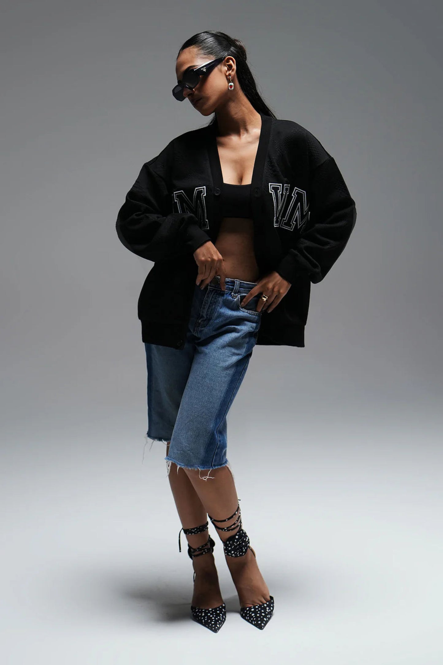 Button up cardigan - black