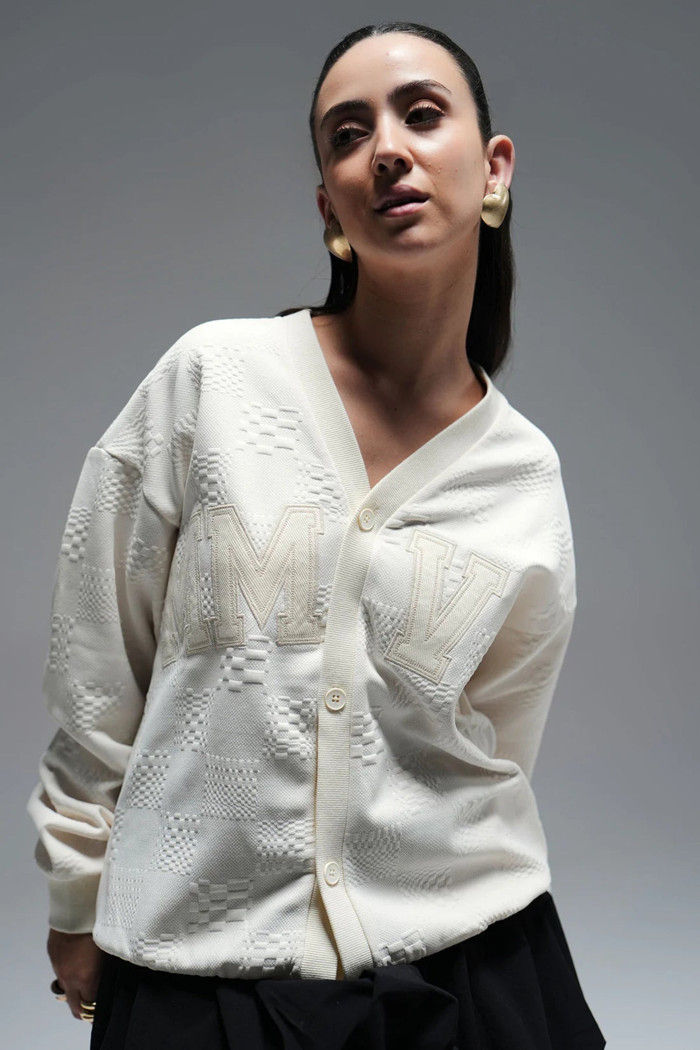 Button up cardigan - off white