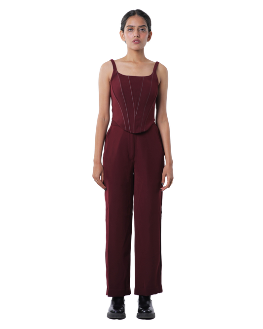 Knotty Corset - Merlot