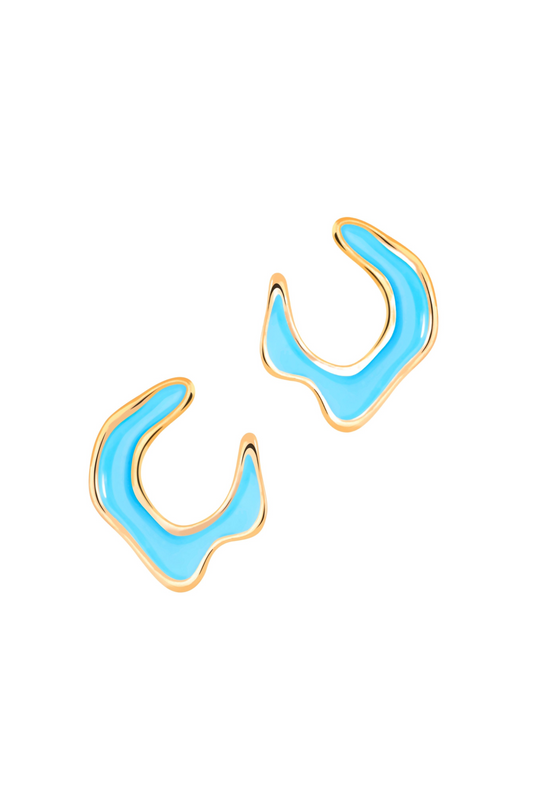 Hawaii Earrings Large - Aqua