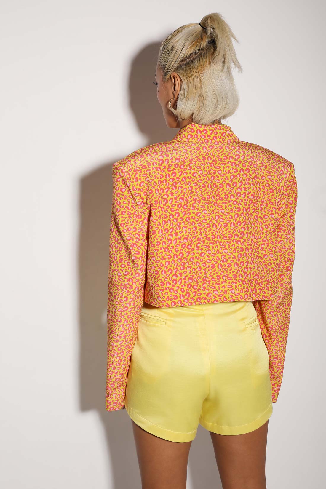 Mini Moxie - Cropped Blazer - Love Lepard Yuzu