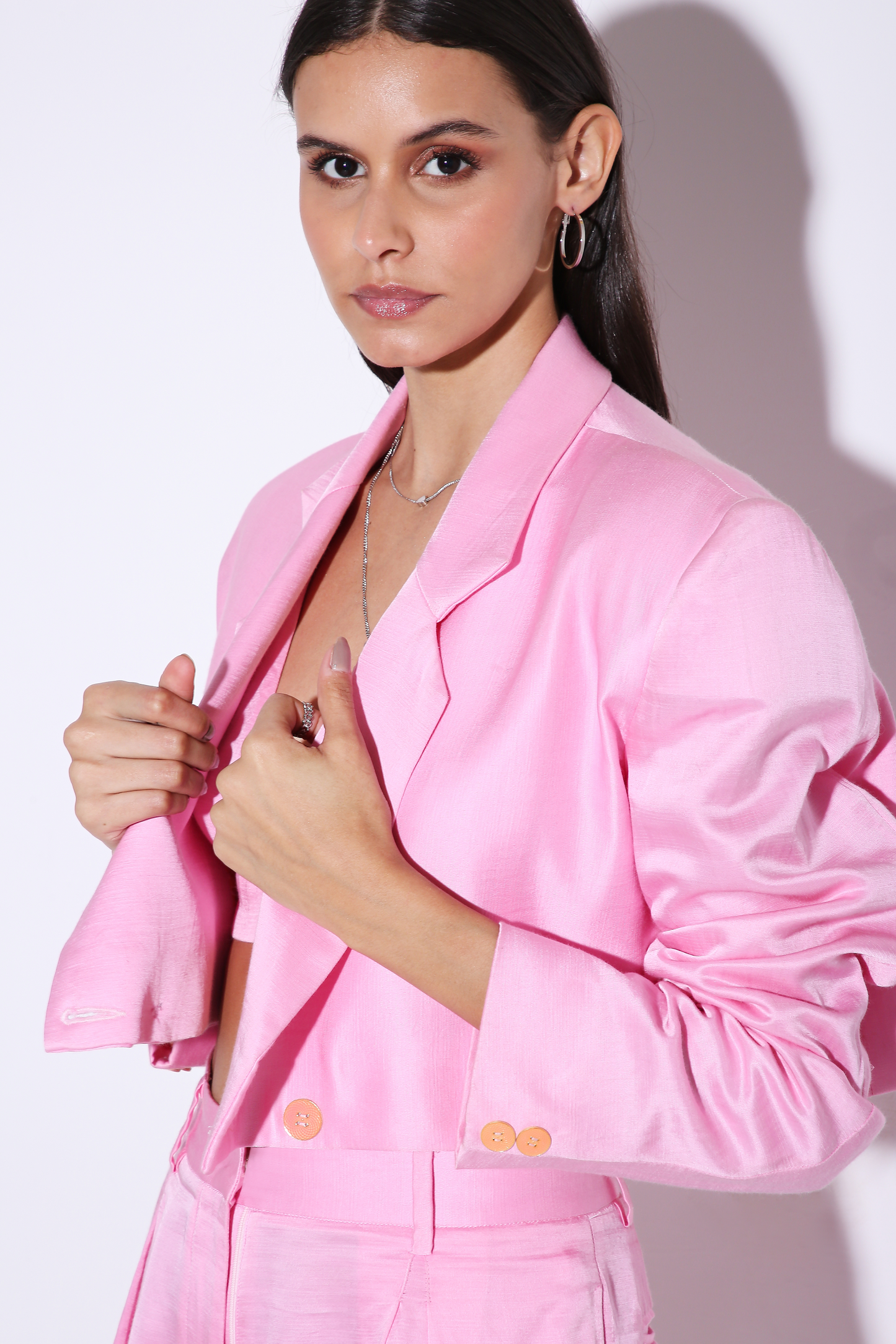 Mini Moxie - Cropped Blazer - Barbie pink