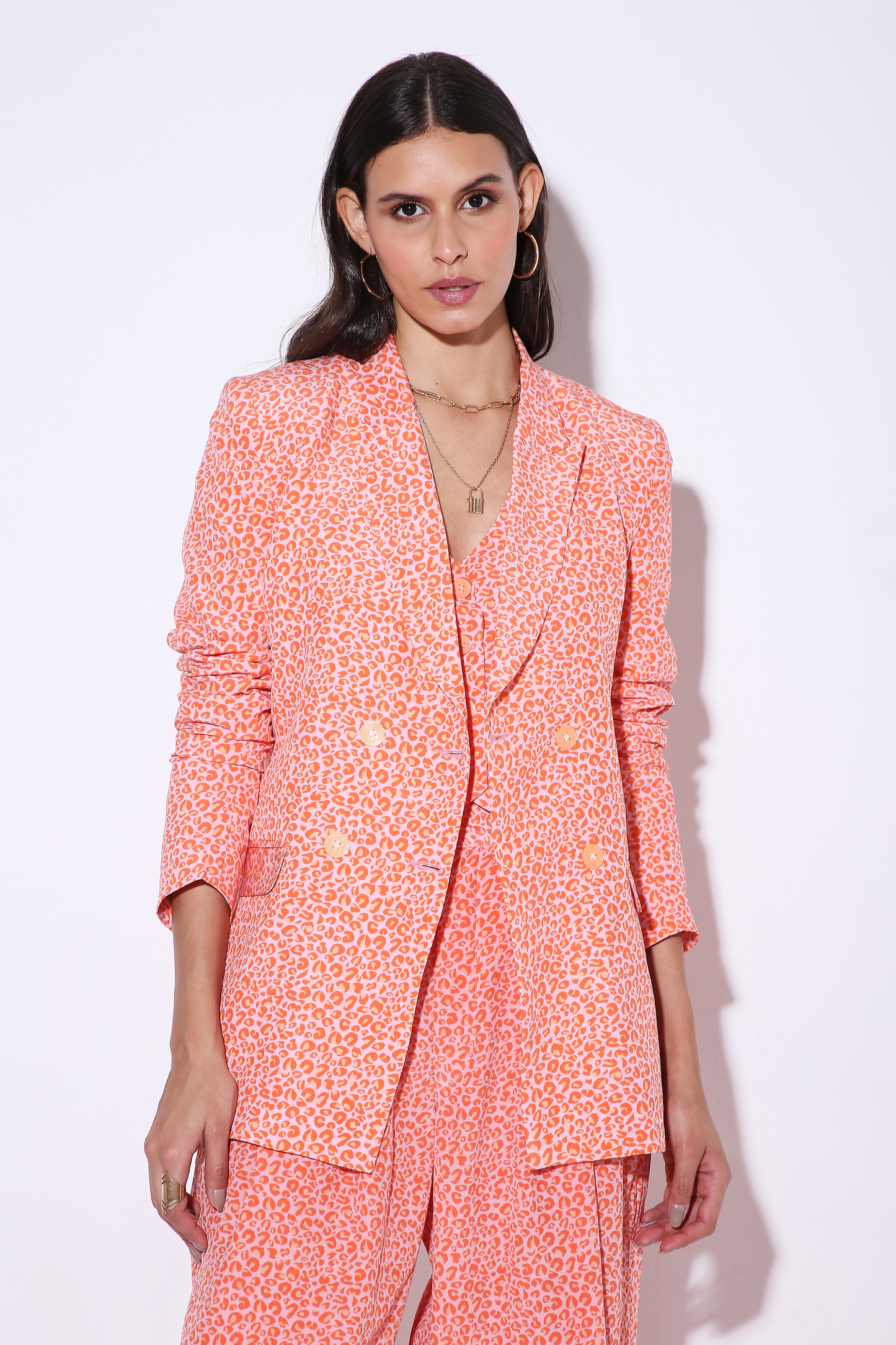 Moxie blazer - Boxy Blazer - love leopard pomelo