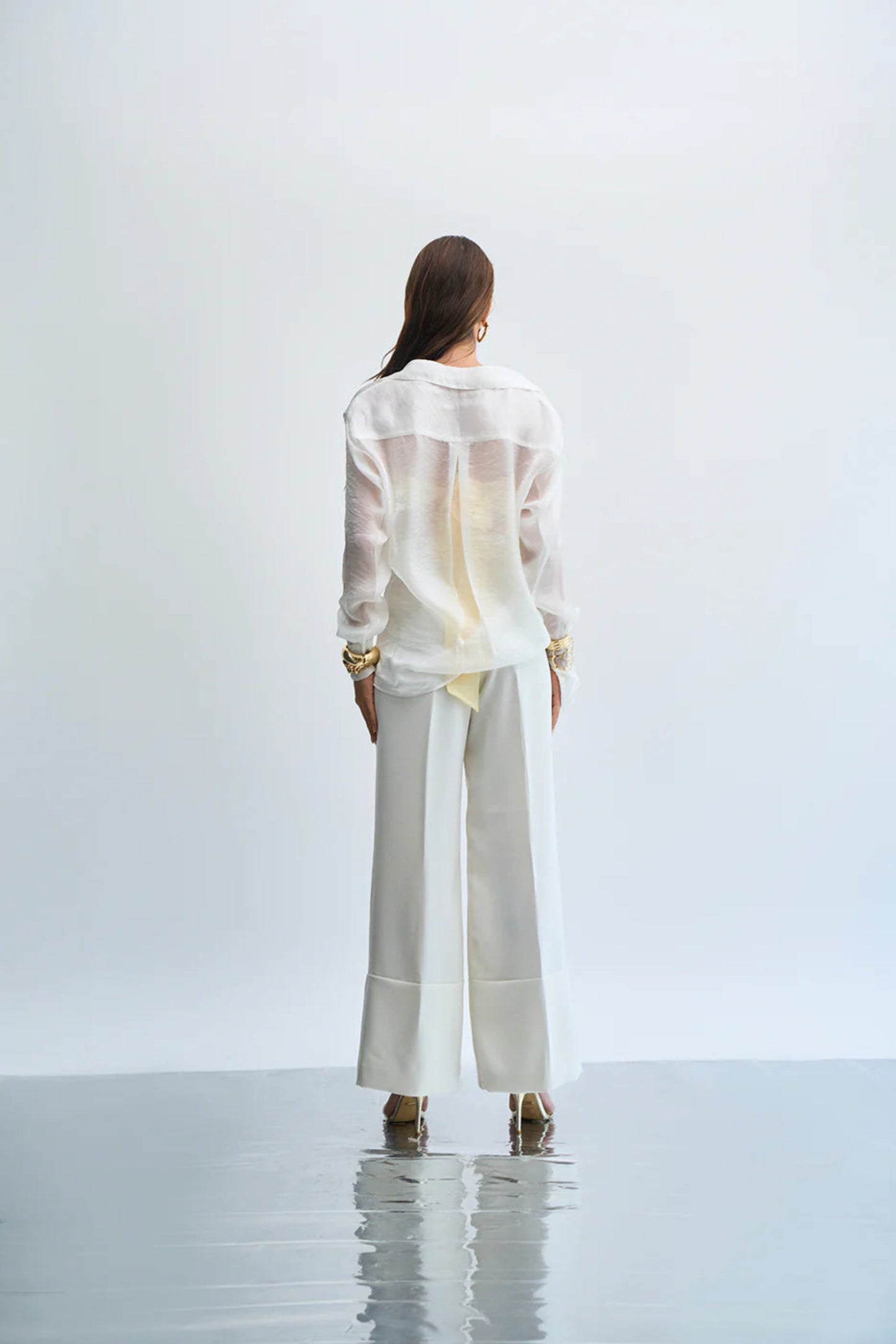 Oyster Wide Leg Trousers