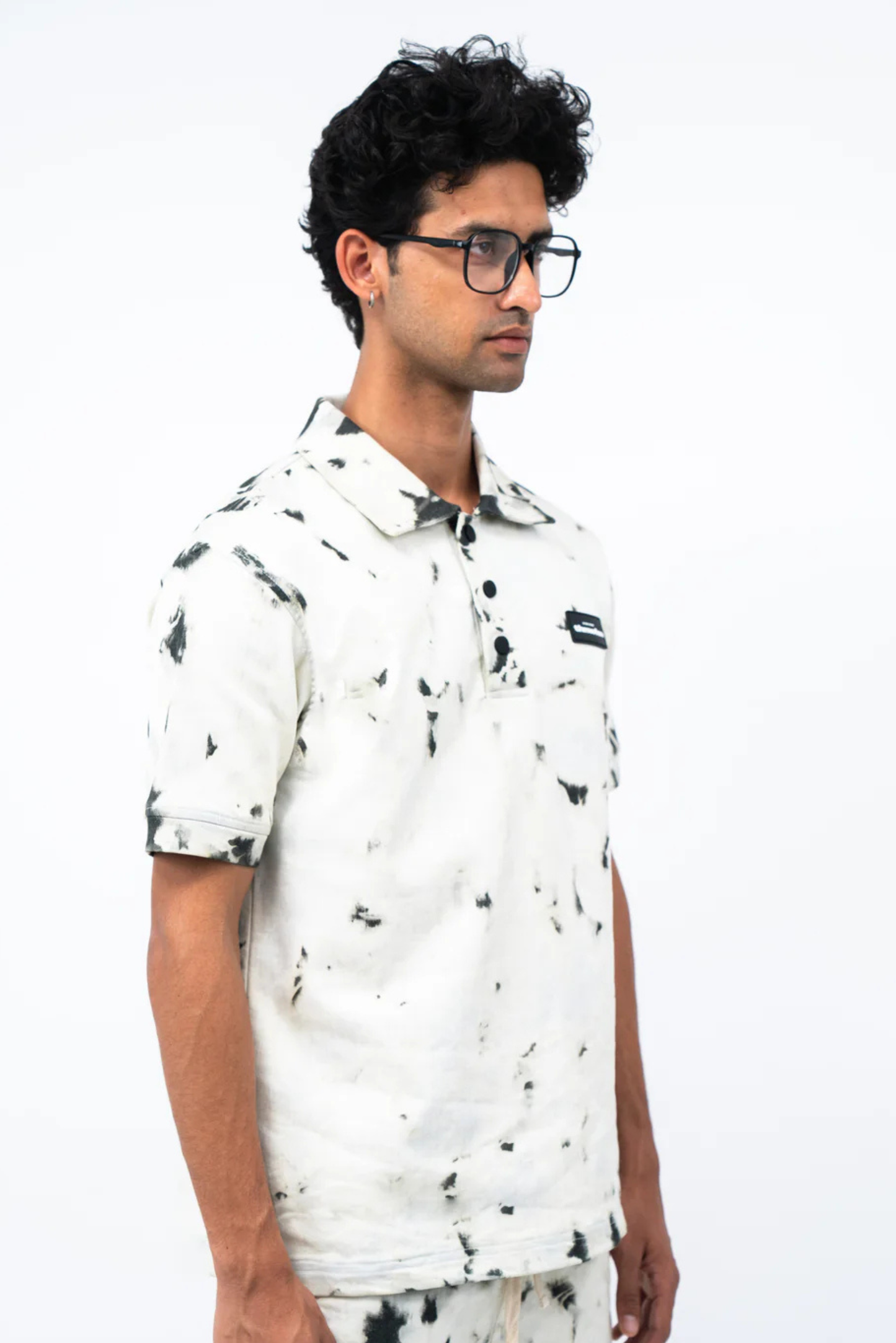 spilled ink unisex polo shirt
