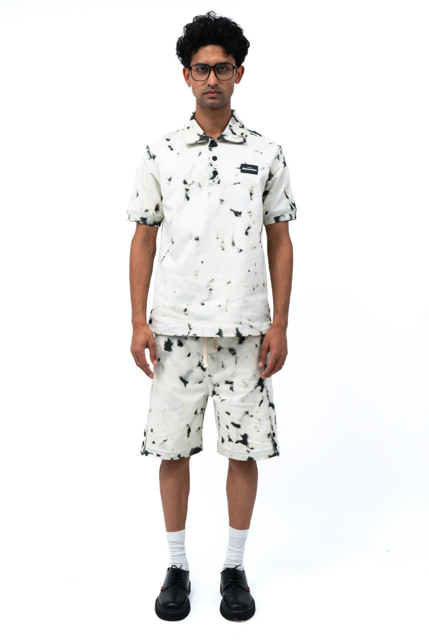 spilled ink unisex polo shirt