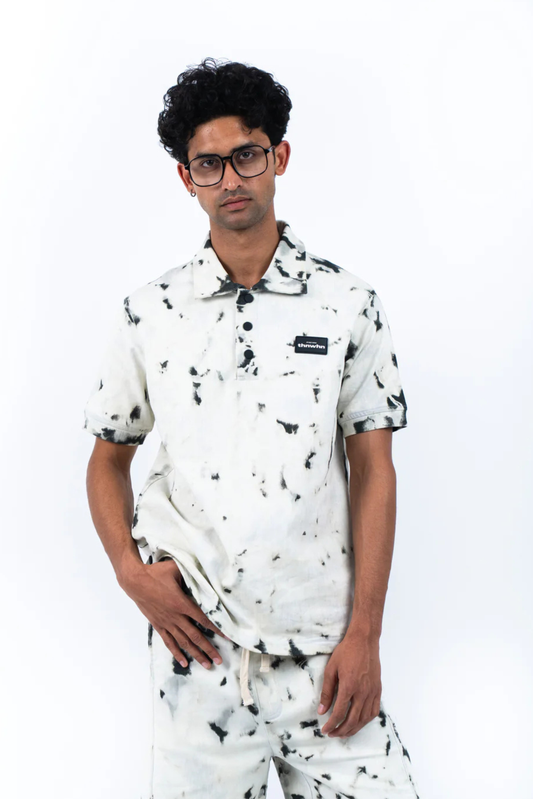 spilled ink unisex polo shirt
