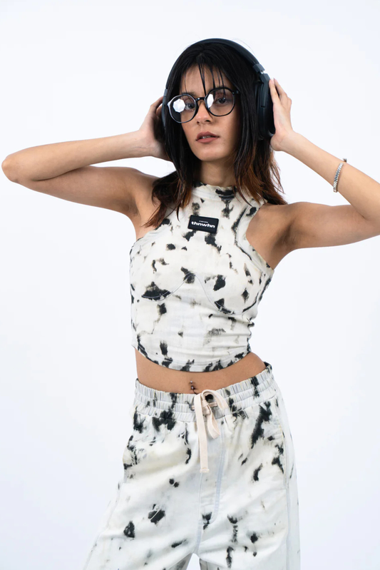 spilled ink crop top
