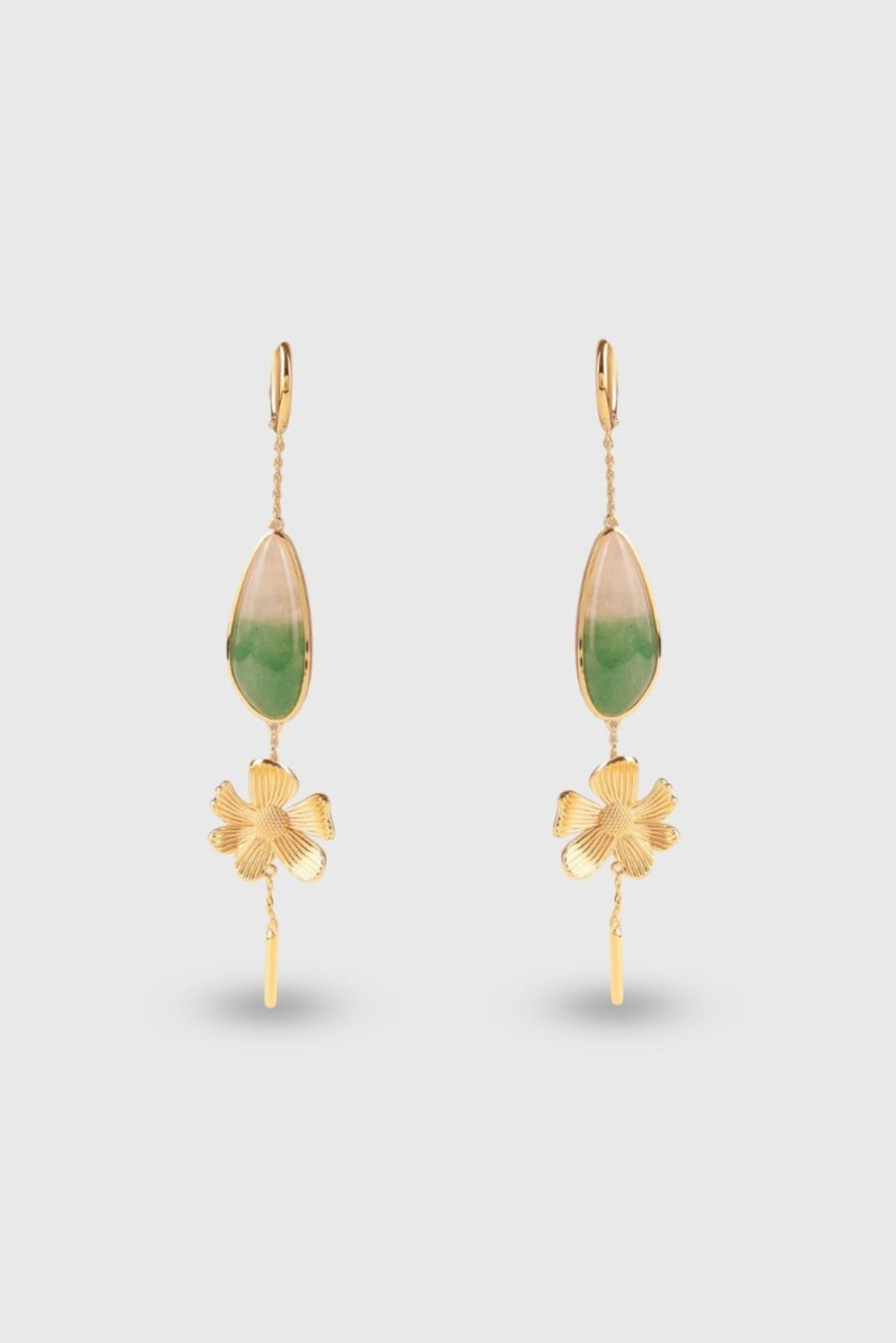Flora Earrings - Green Aventurine