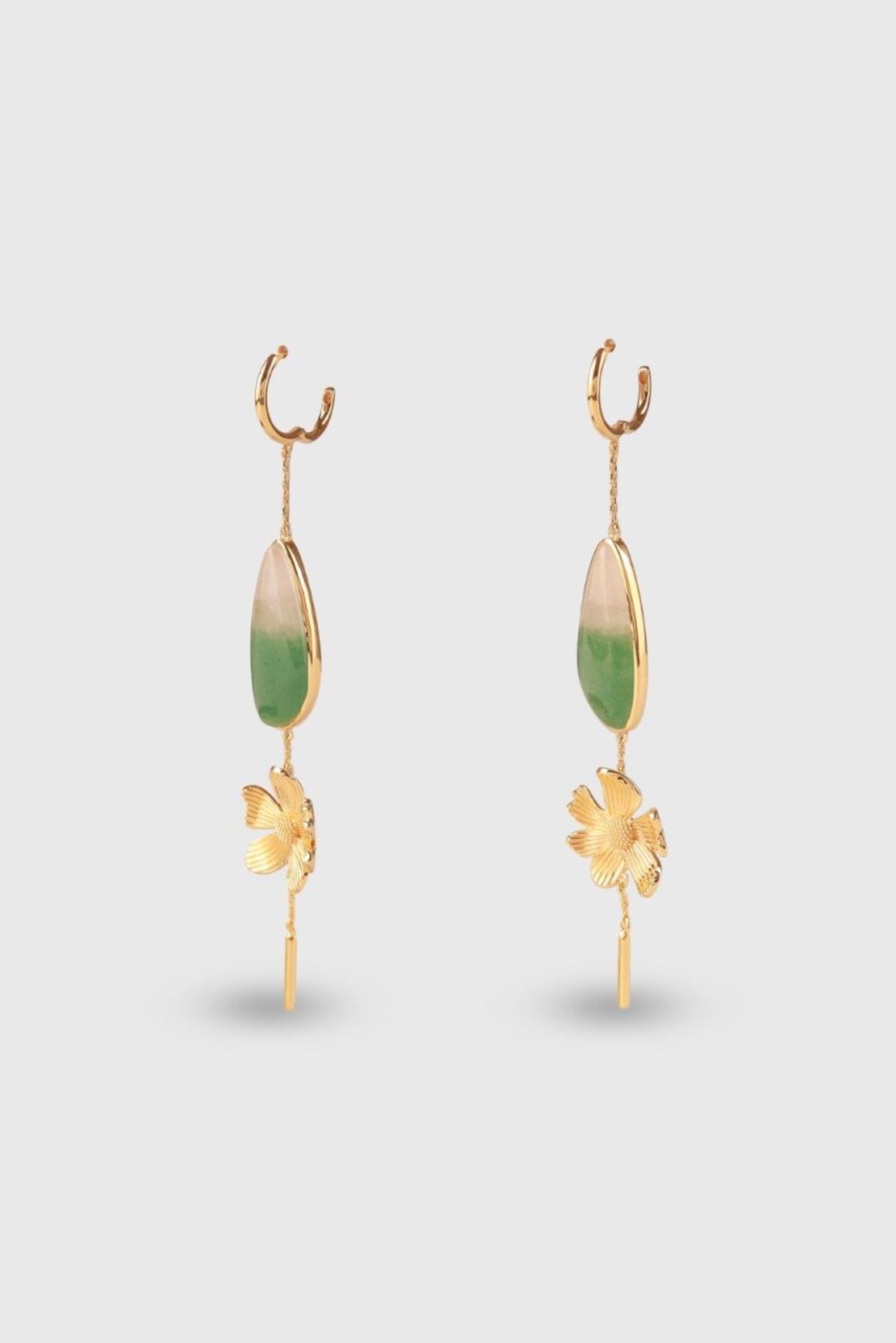 Flora Earrings - Green Aventurine