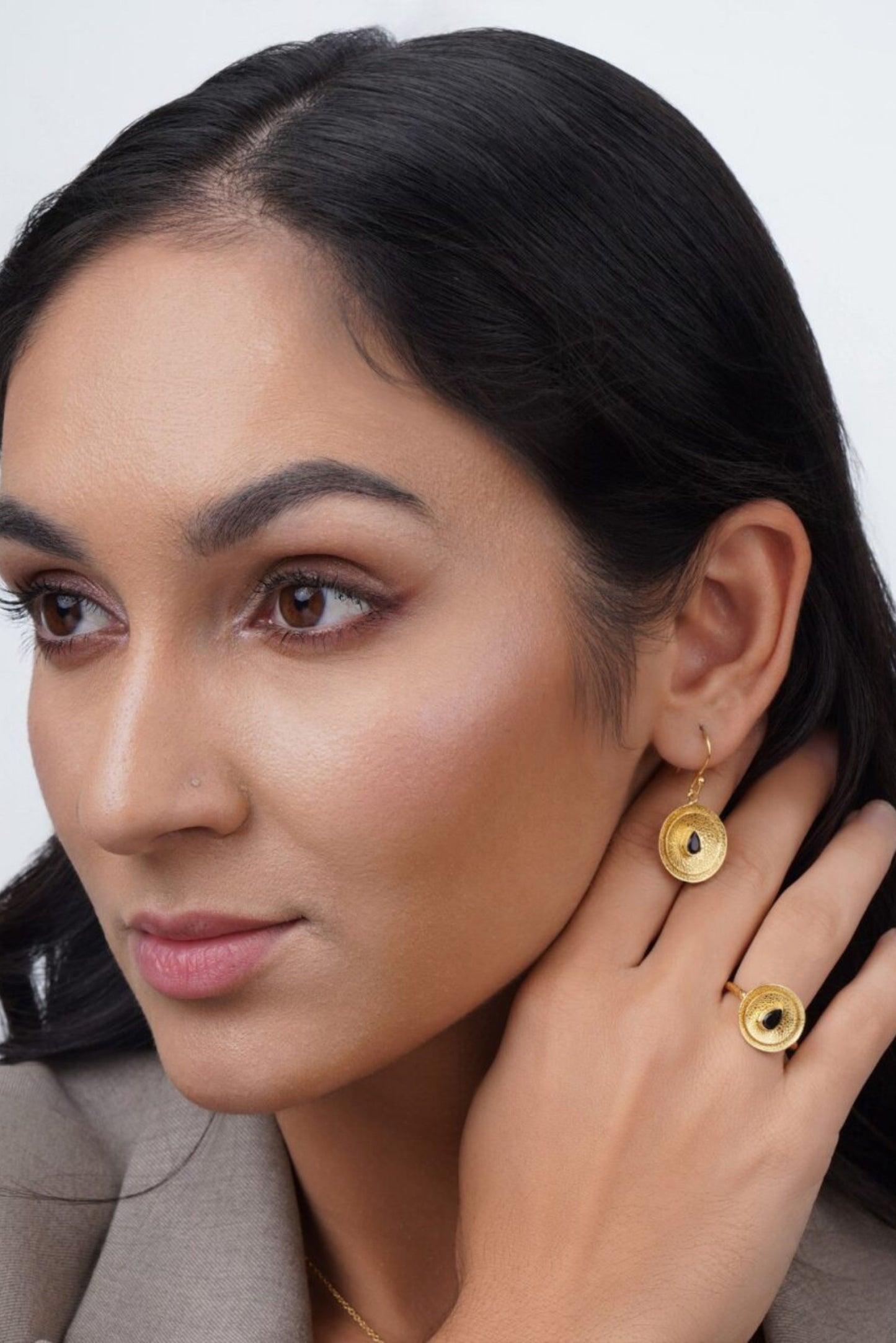 Cirkel Earrings - Black Onyx