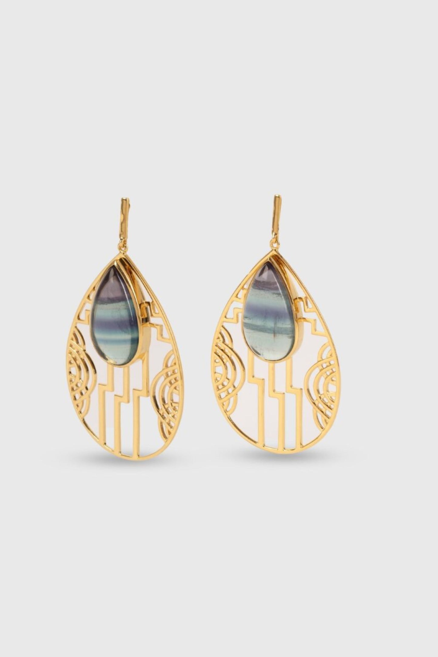 Elektra Earrings - Fluorite