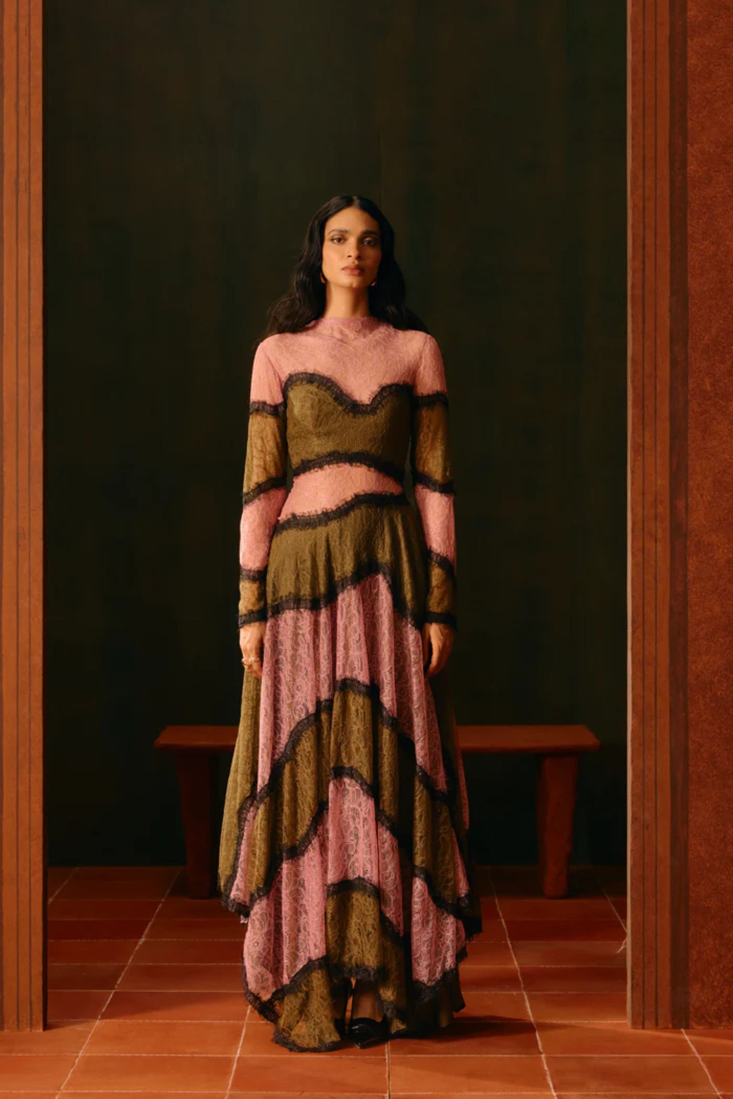 Rosewood Lace Gown