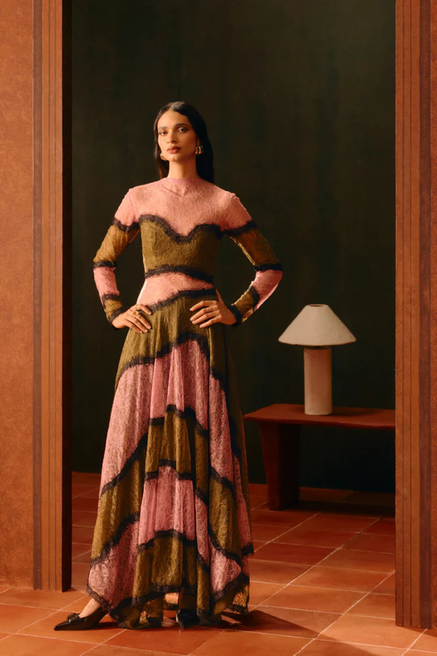Rosewood Lace Gown