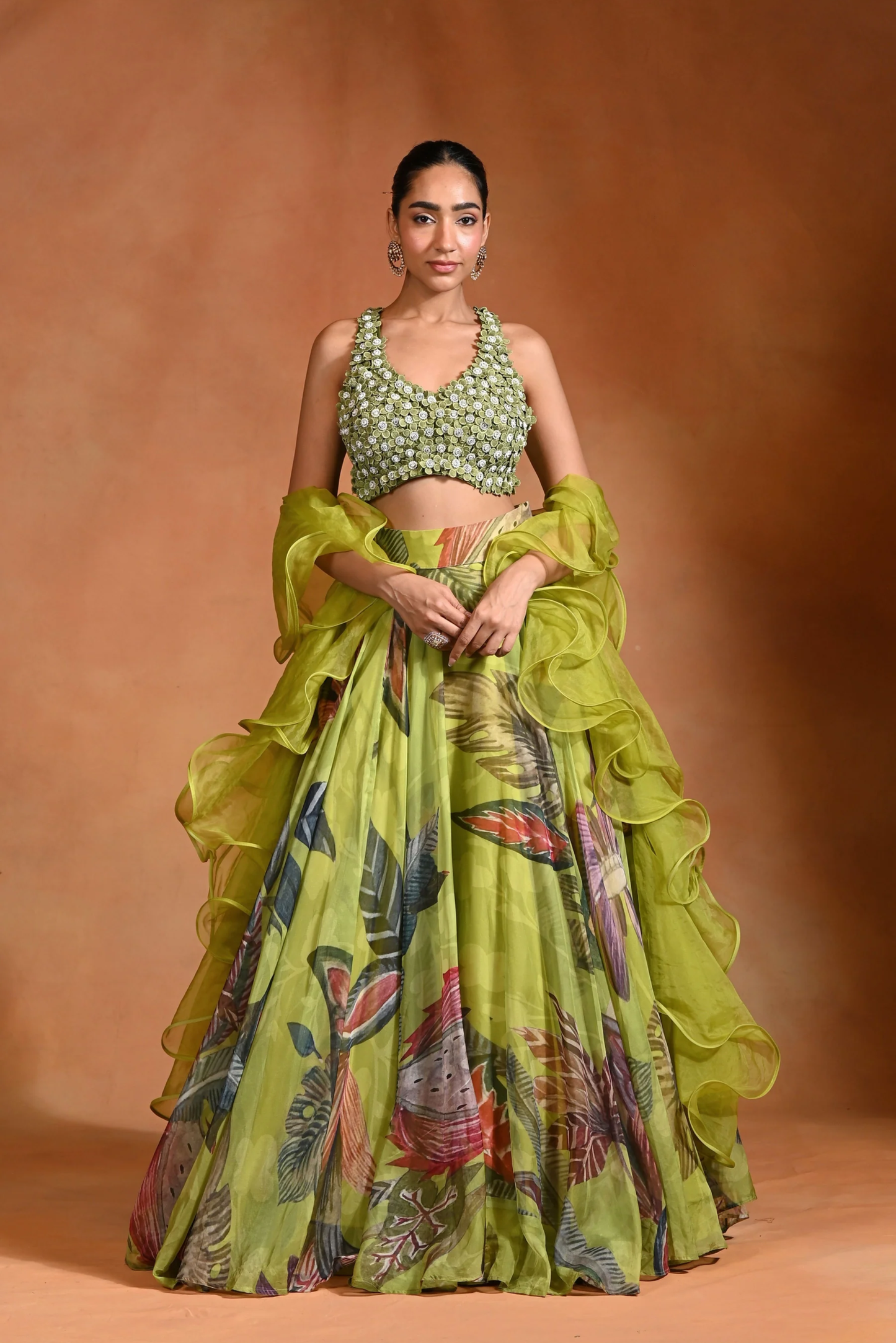 3d Embrioded Lehenga