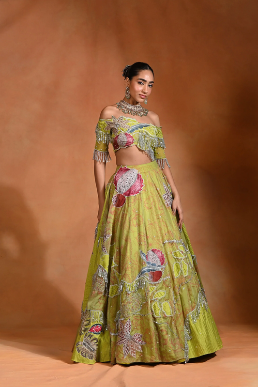 Brat Lime Lehenga