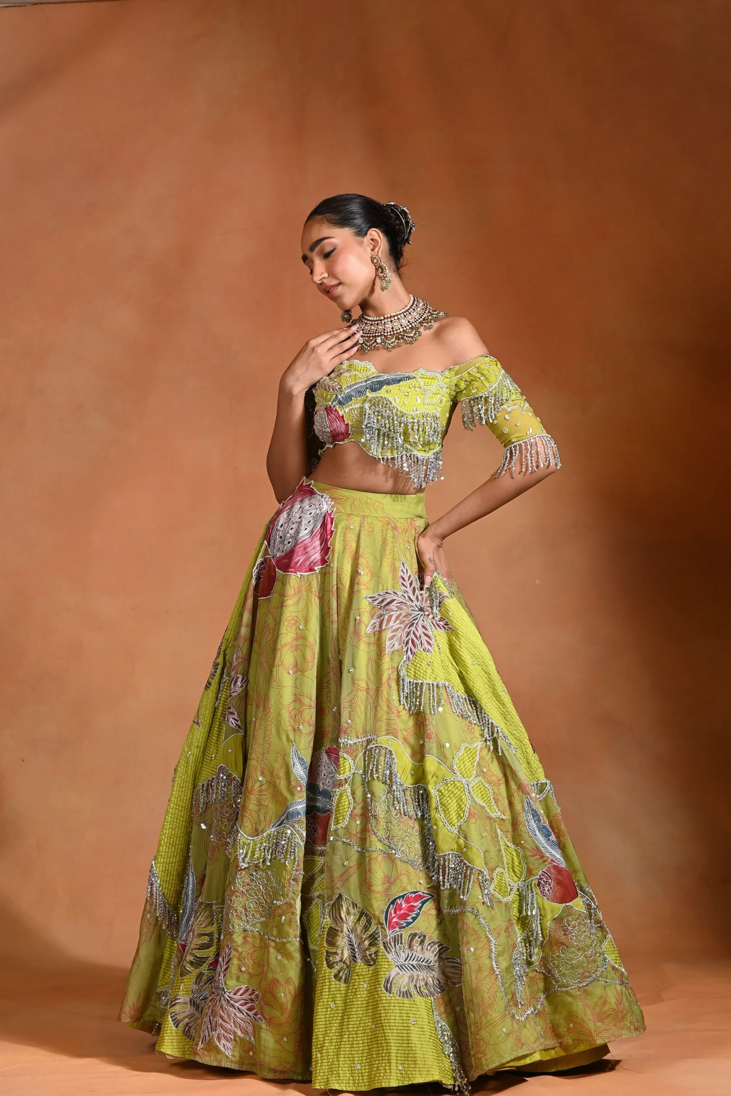 Brat Lime Lehenga