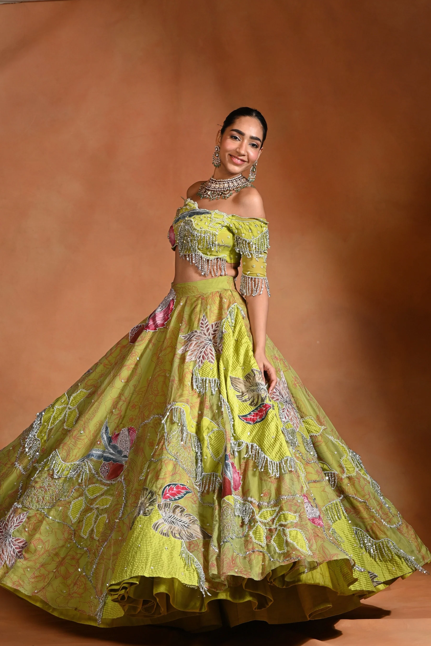 Brat Lime Lehenga