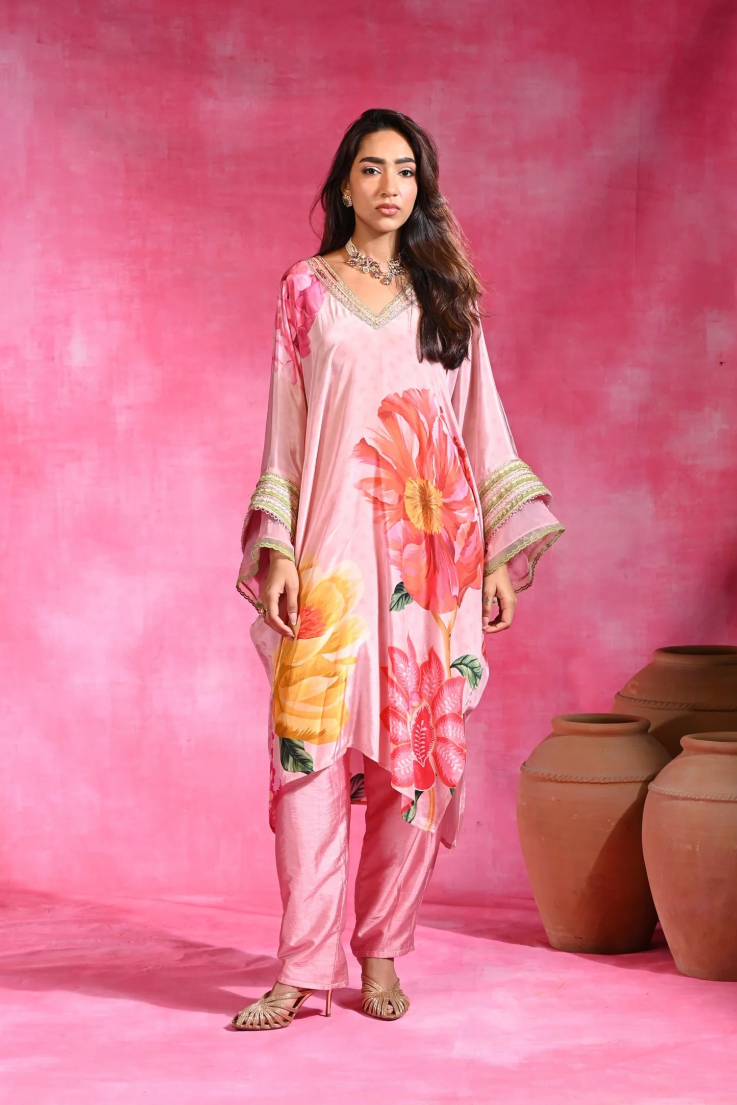 Gulabi tunic set