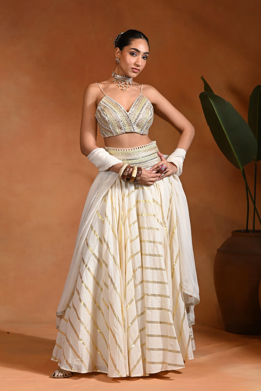 Zar Ivory Lehenga