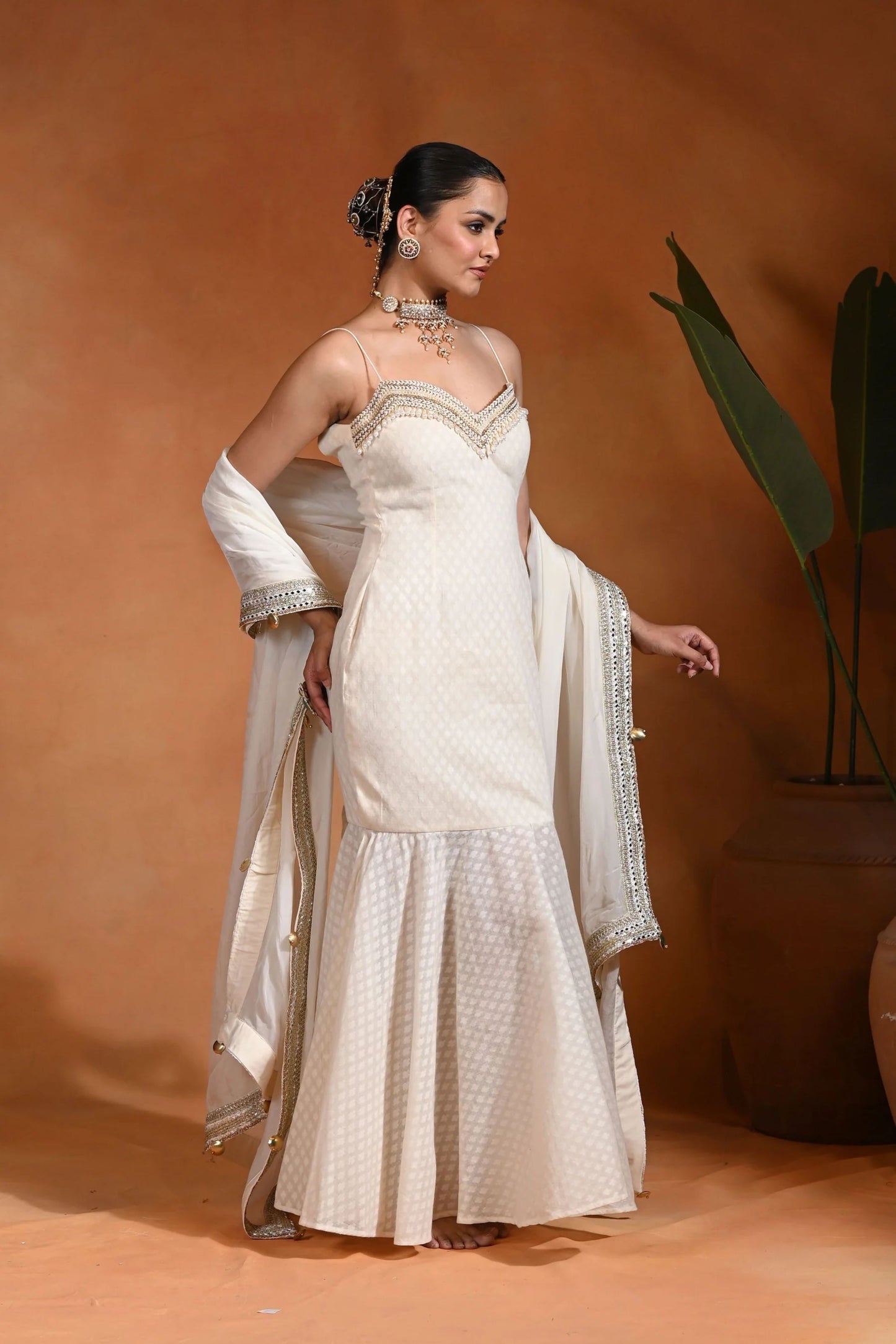 Ivory saaj Dress