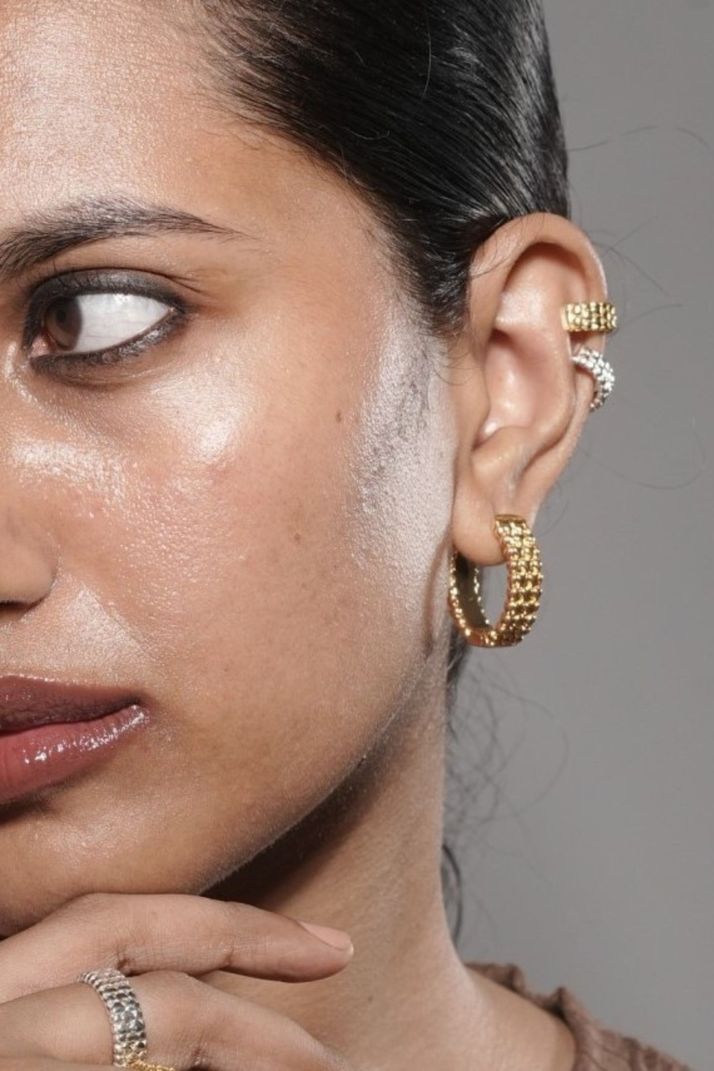 LATTICE LOVE EAR CUFF