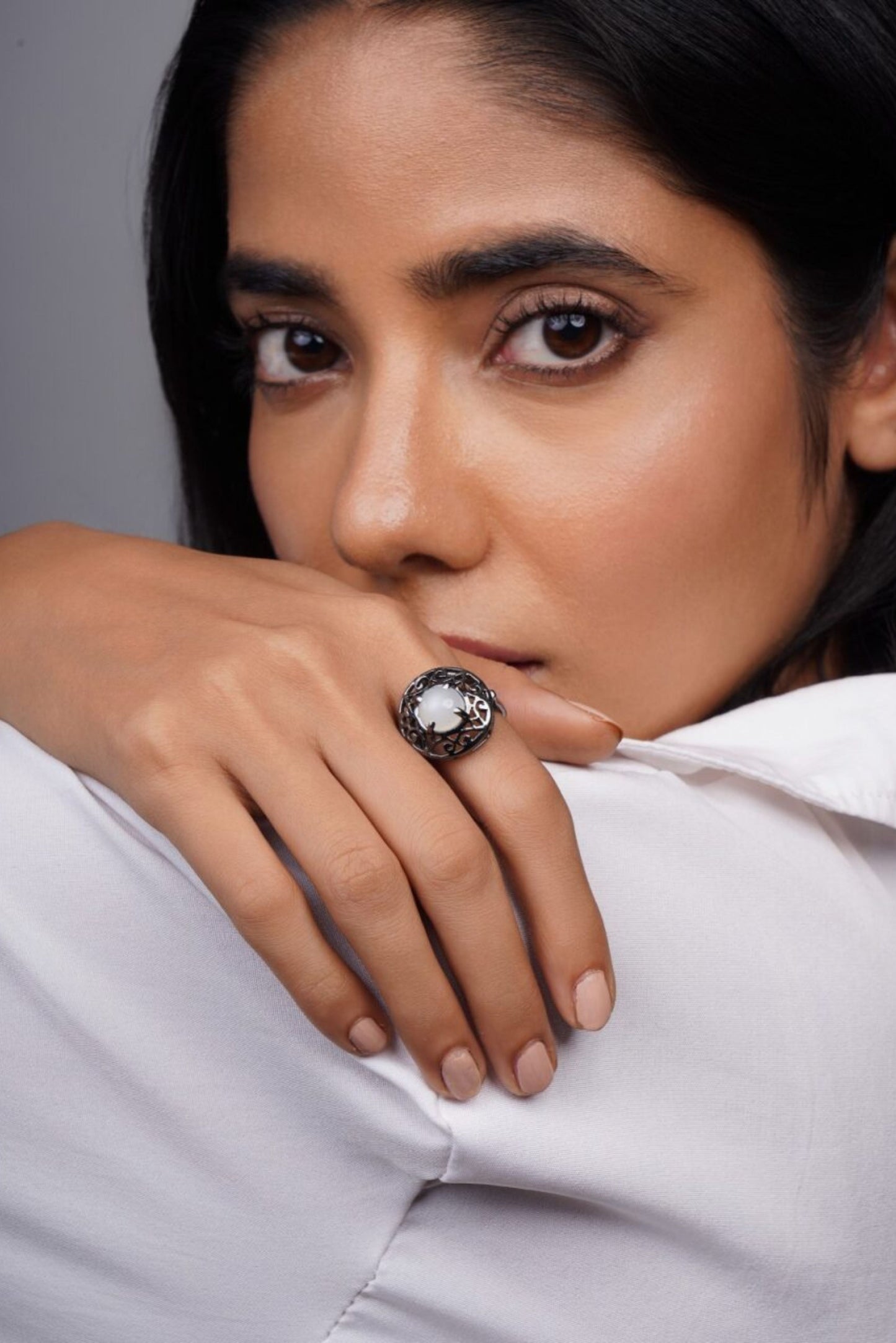 Dome Ring - Moonstone