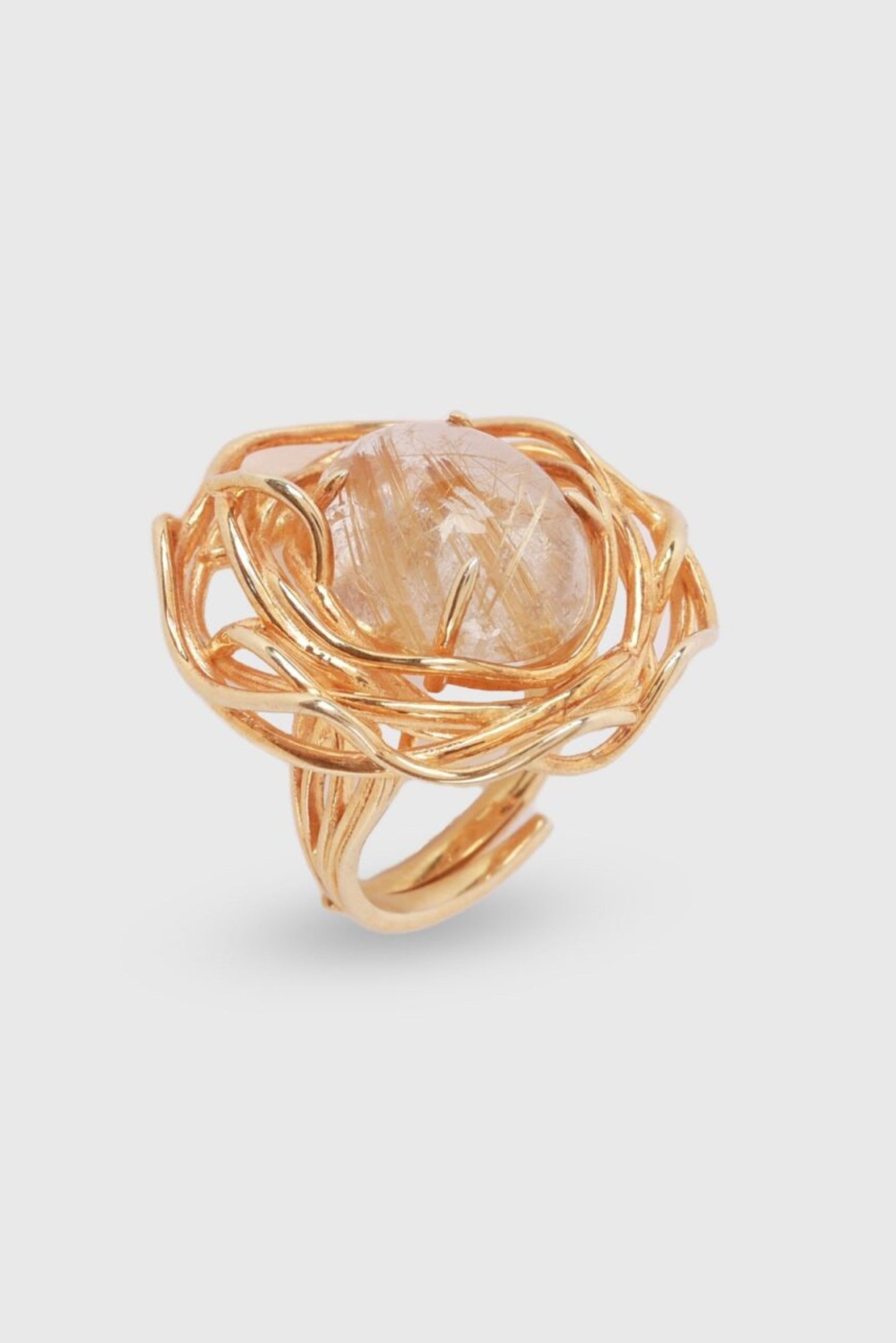 Nido Ring - Golden Rutile