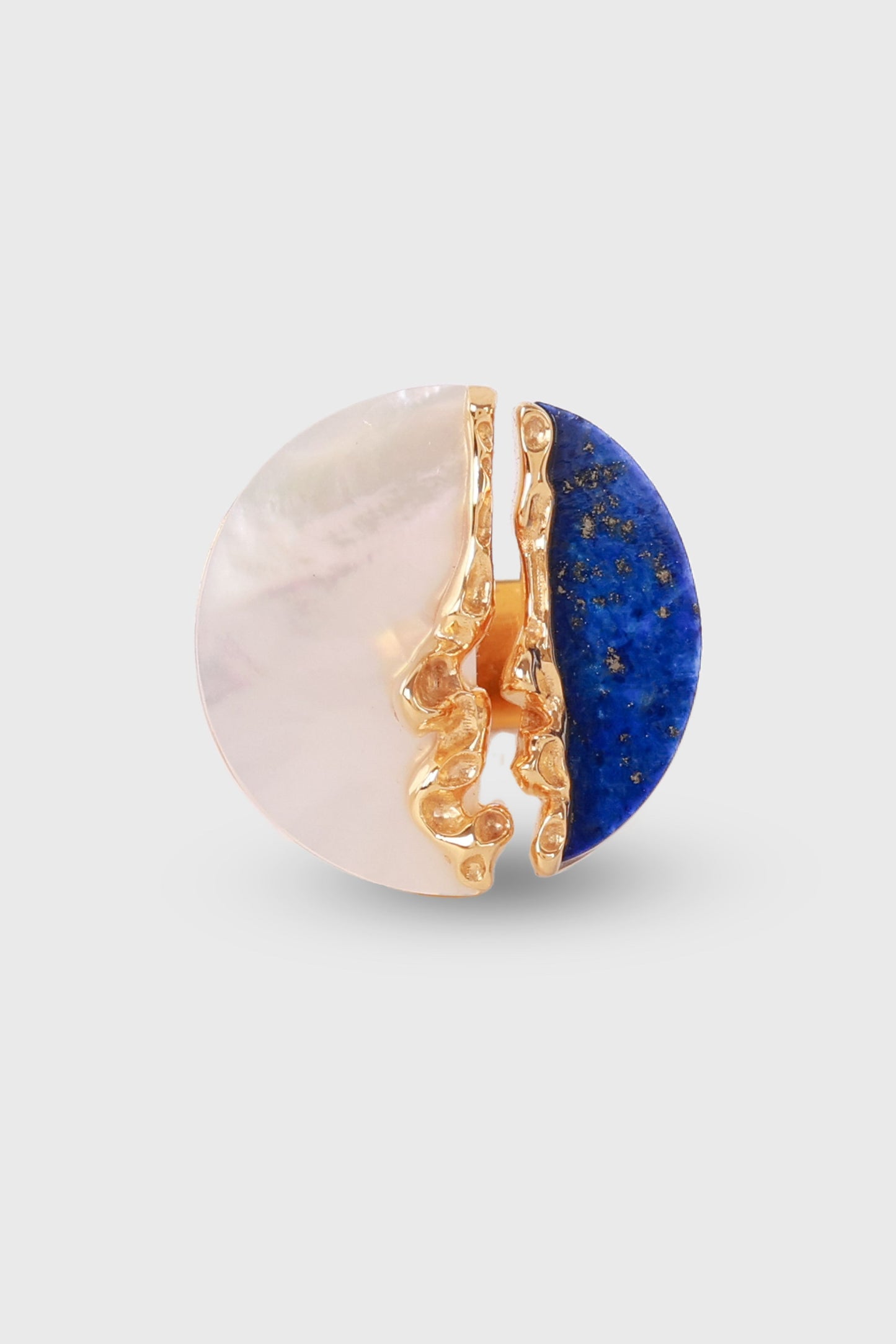 Luna Ring - Mother of Pearl and Lapis Lazuli