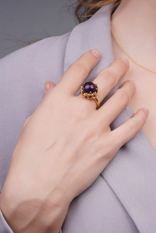 Crown Ring - Amethyst
