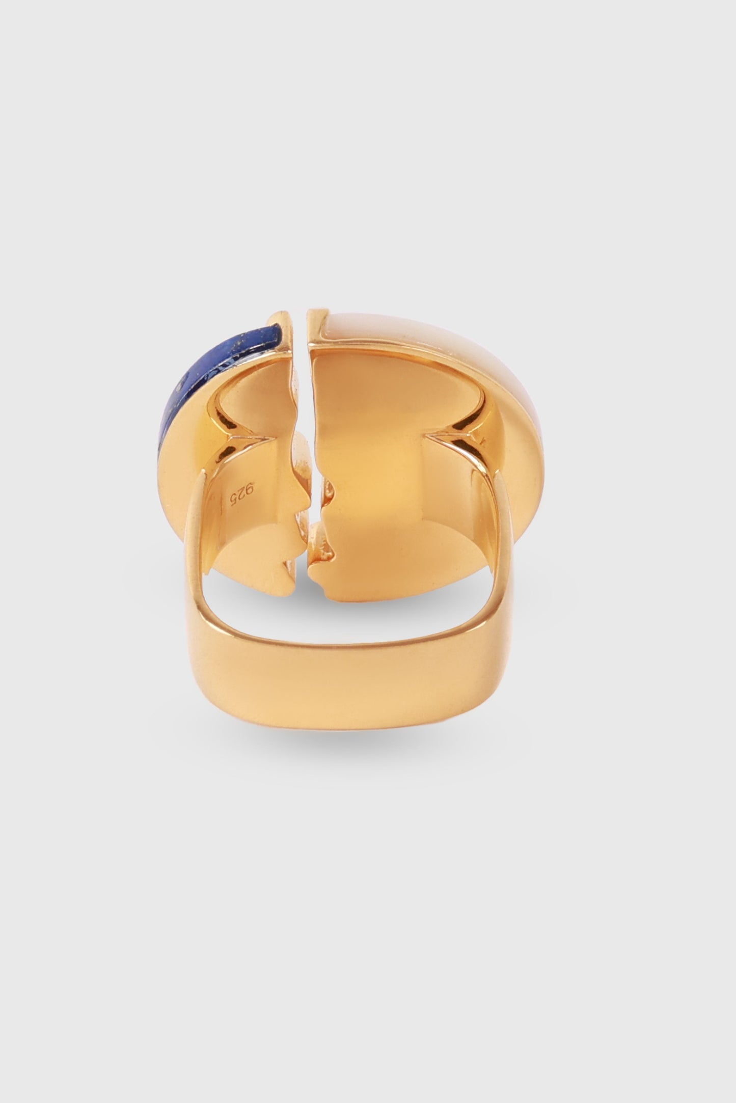 Luna Ring - Mother of Pearl and Lapis Lazuli