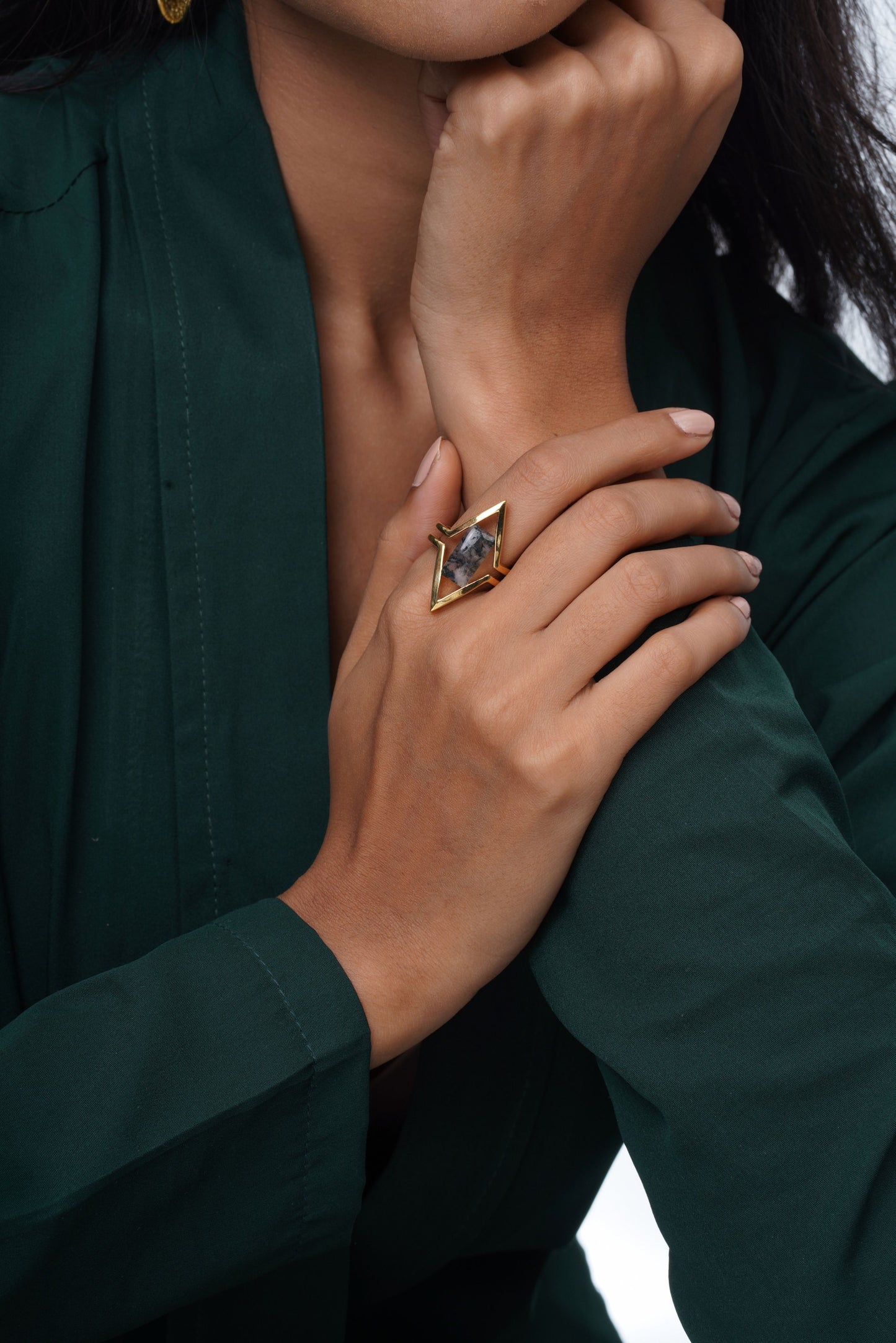 Eternal Ring - Moss Agate