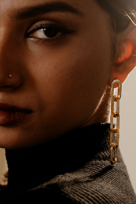 Chain Cascade Earrings (long)