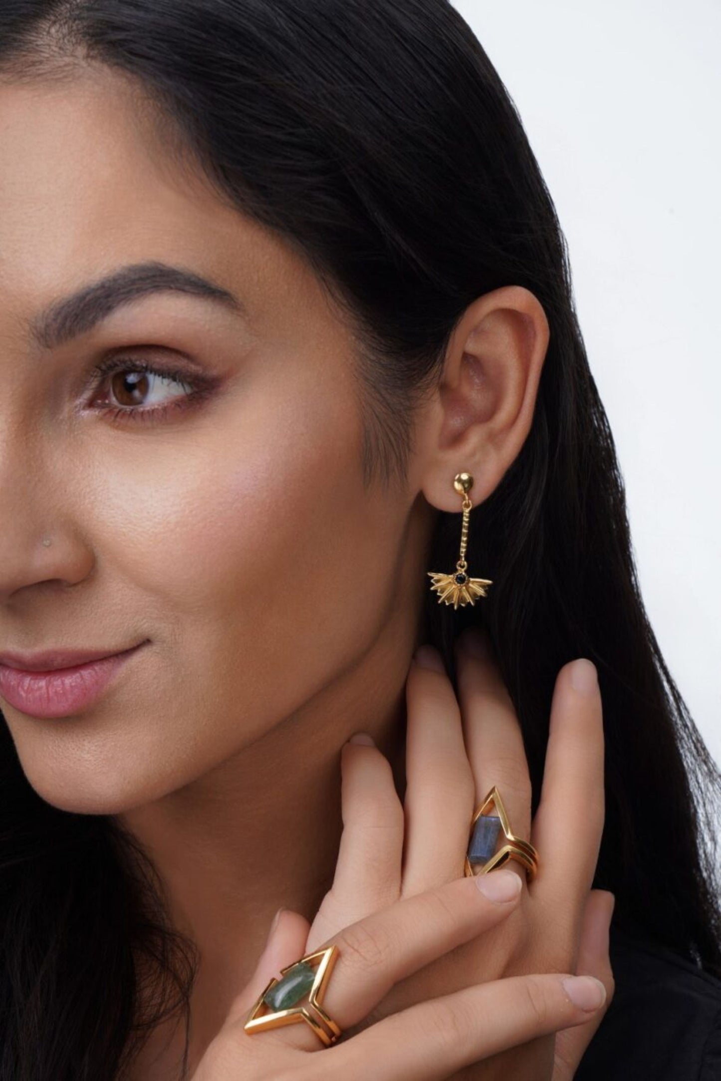 Aura Earrings - Black Onyx