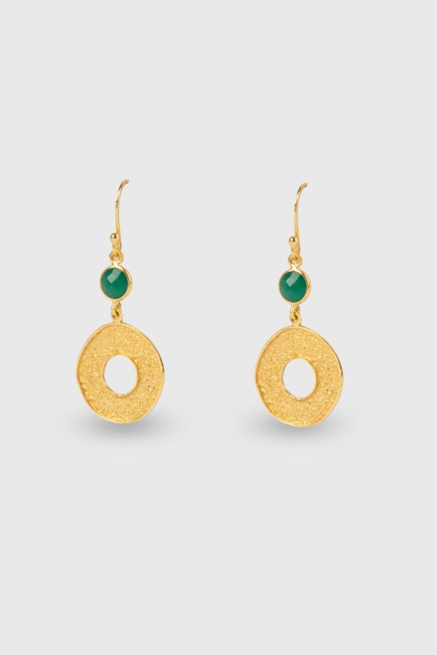 Orbis Earrings - Green Onyx