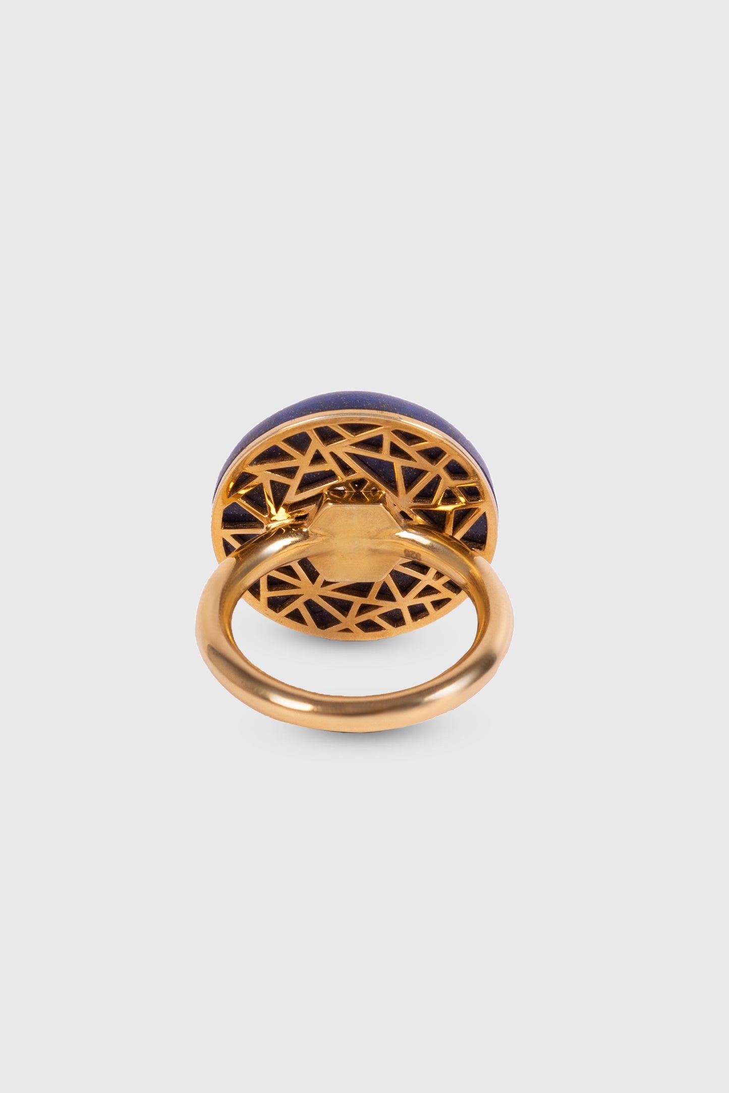 Genesis Lapis Lazuli Round & Citrine Hexagon Ring
