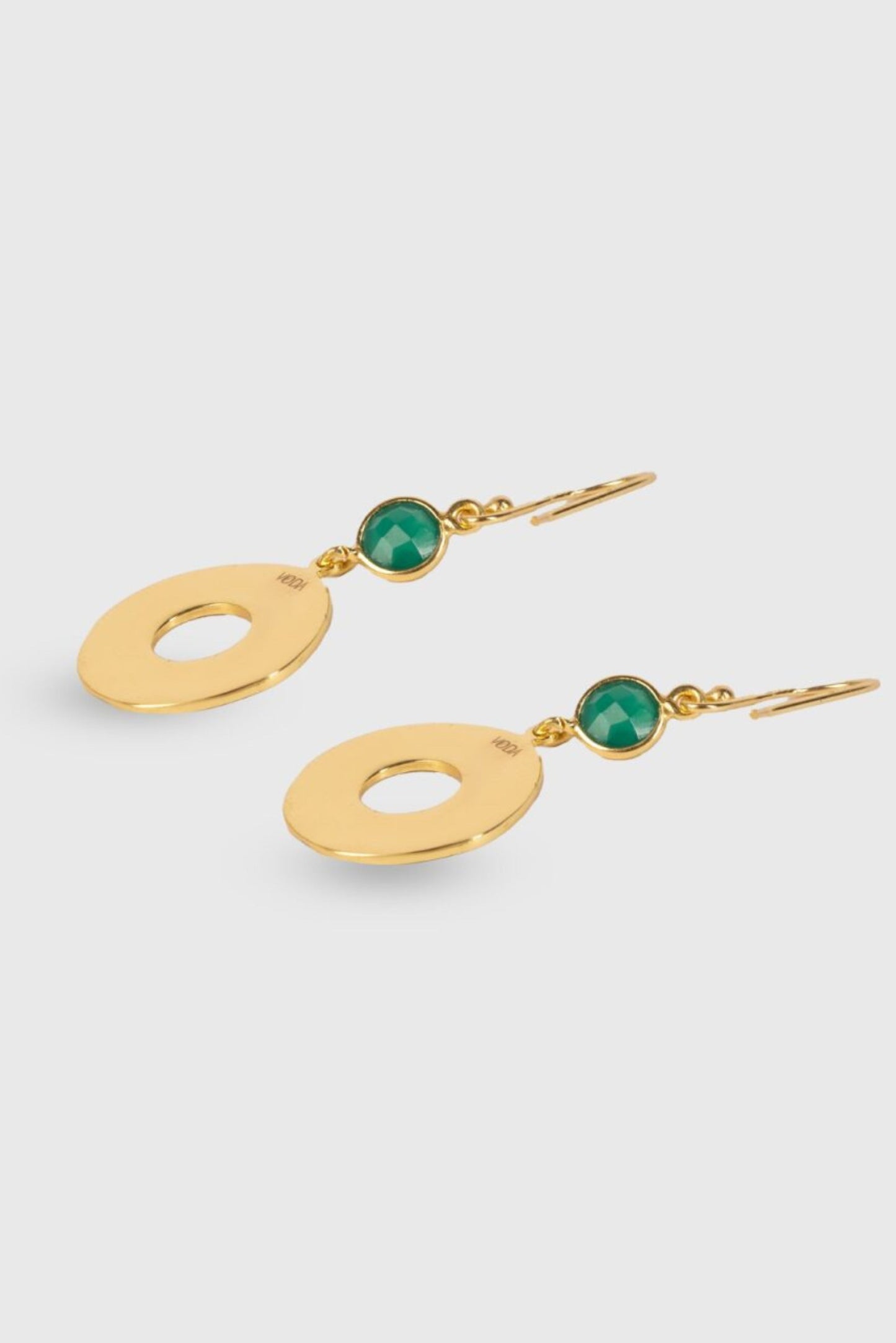 Orbis Earrings - Green Onyx