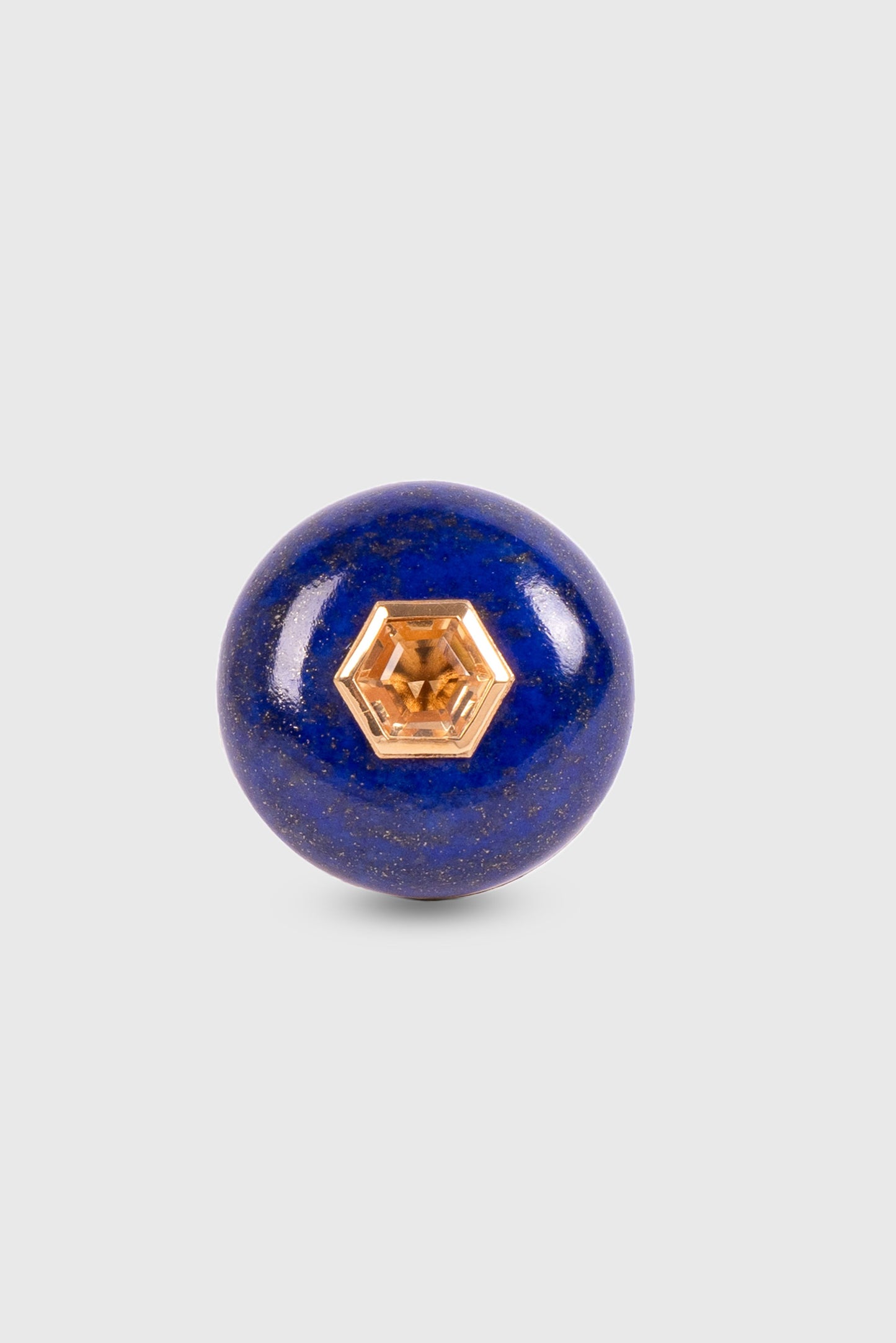 Genesis Lapis Lazuli Round & Citrine Hexagon Ring