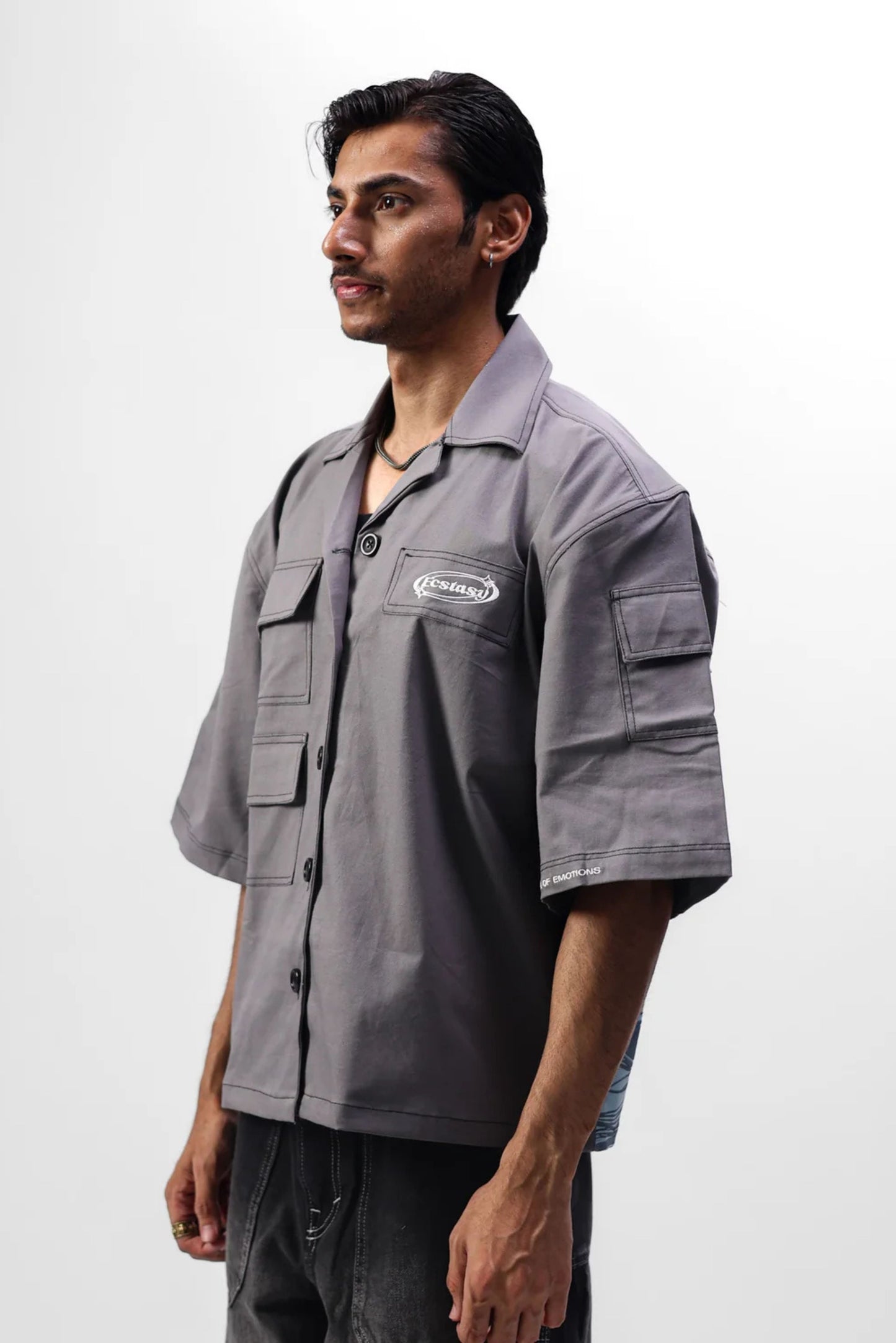 OCEAN BLISS CROPPED BOWLING SHIRT