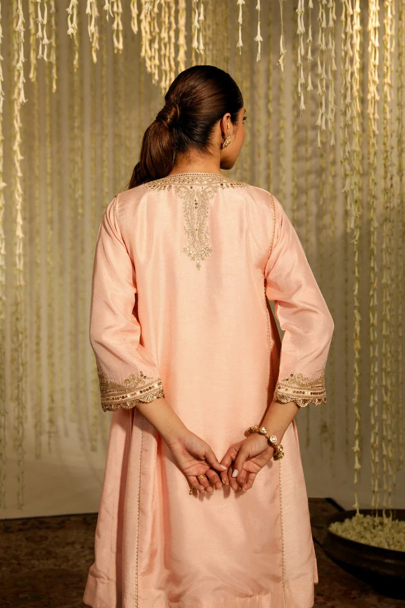 Mehnaaz Short Kurta with Salwar - RosePink