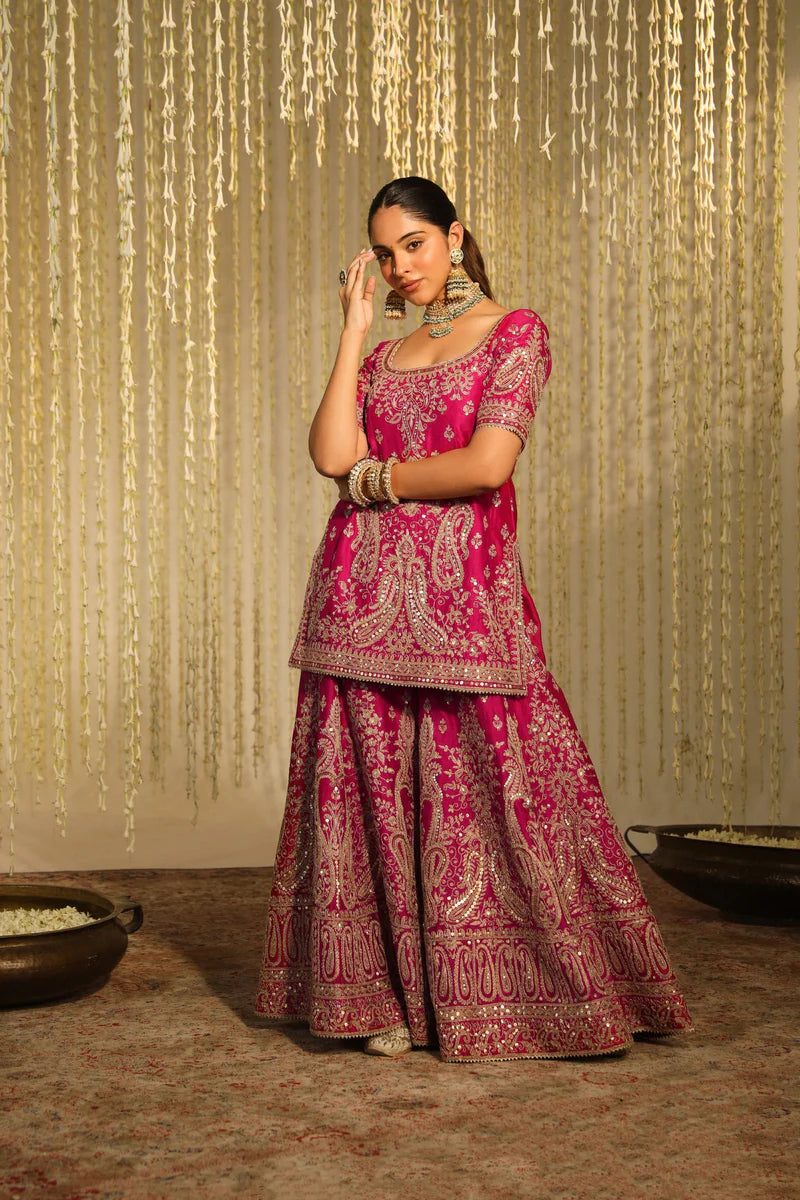 Mazneen Hotpink Lehenga Set