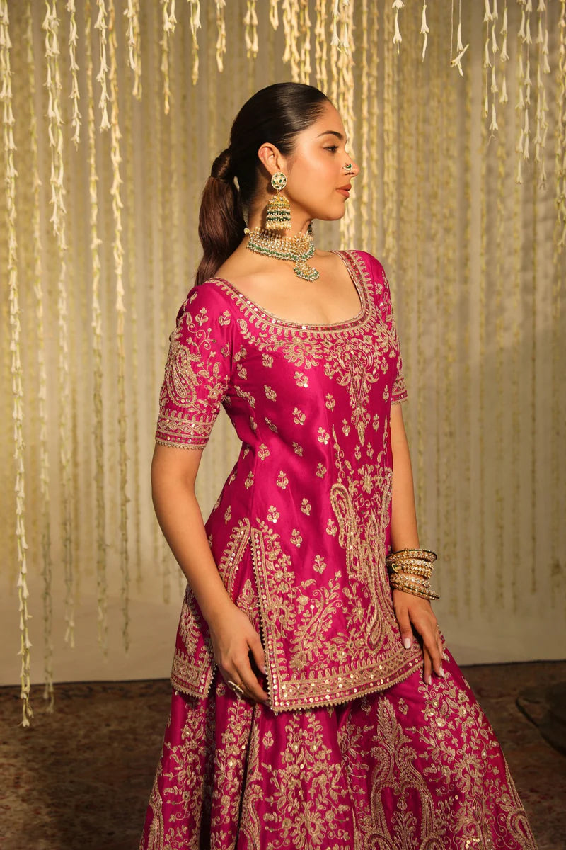 Mazneen Hotpink Lehenga Set