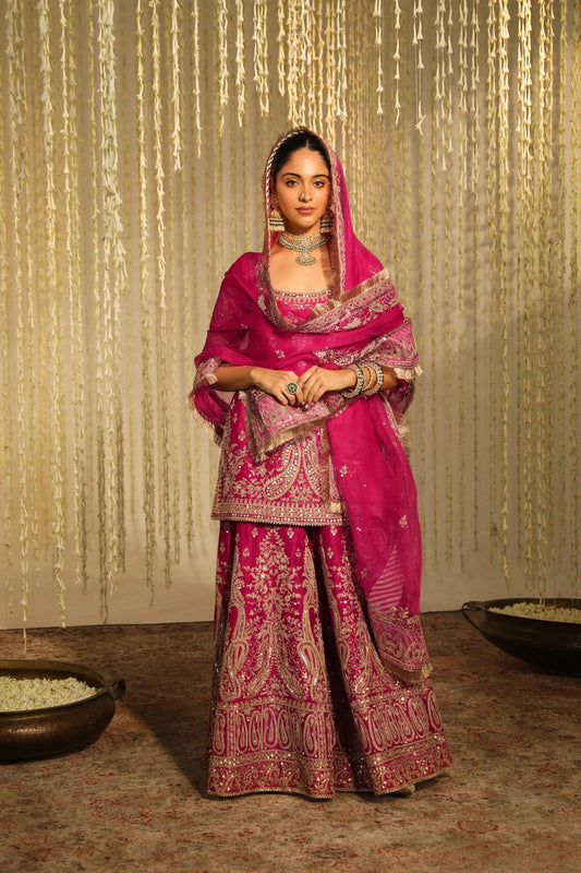 Mazneen Hotpink Lehenga Set