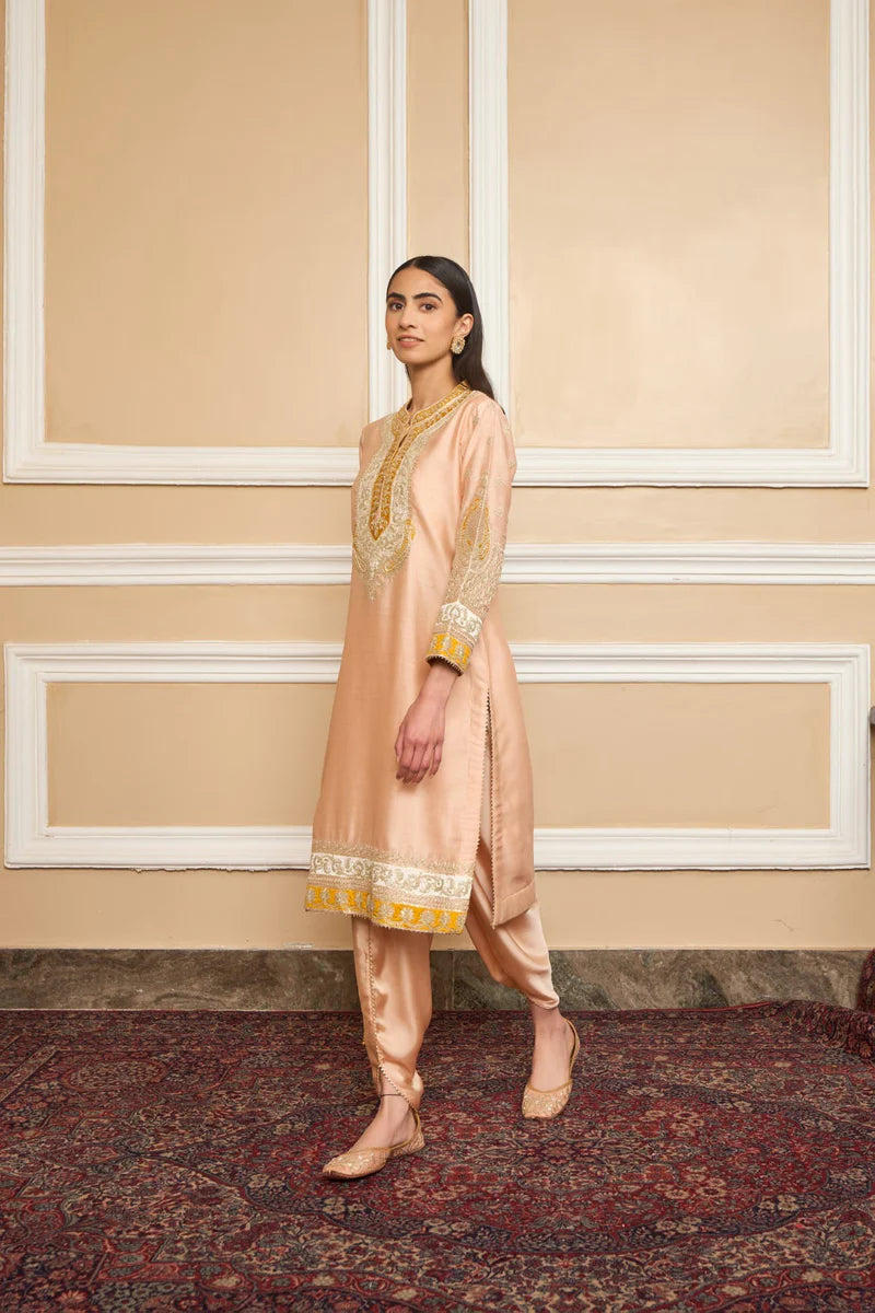 Myreen Straight Kurta With Dhoti - Rosepink