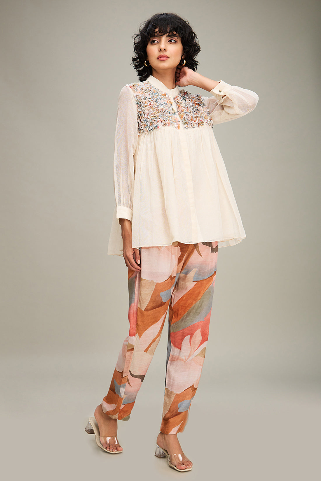 Conversational Embellished Co ord Set