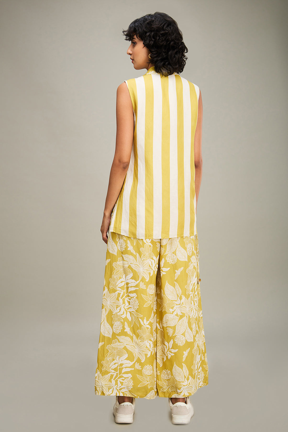 Ahyana Printed Co ord set - Yellow