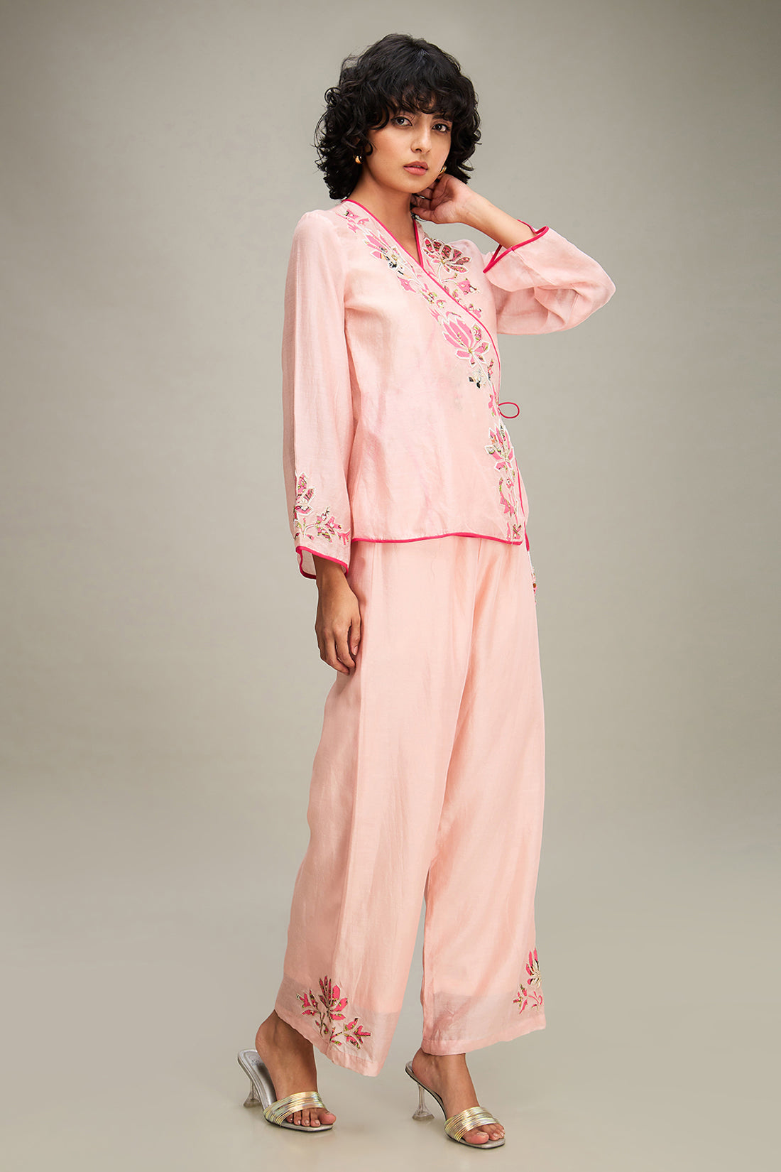 MEHR PATCHWORK TOP AND PANTS - Pink