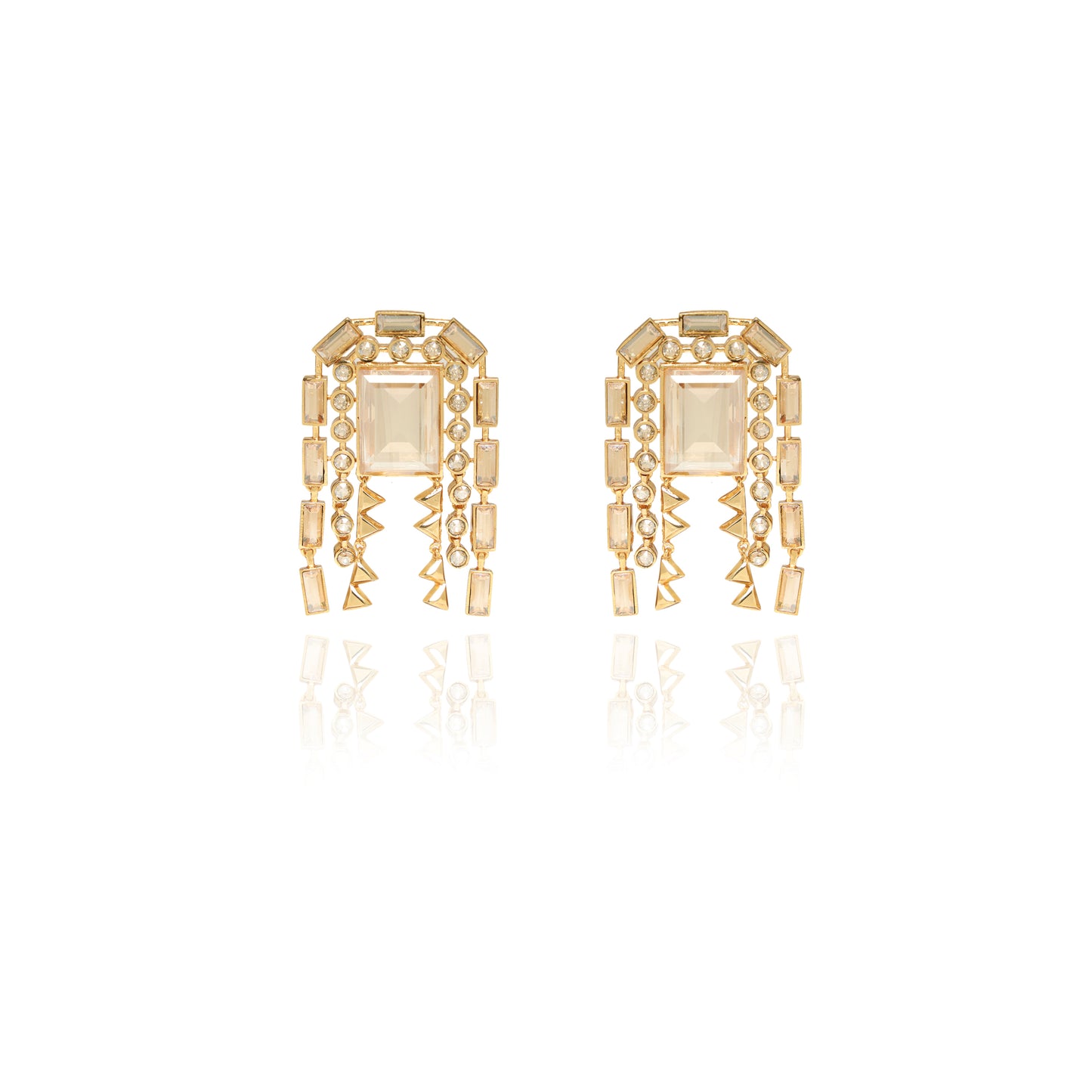 Butterfly Wings Earrings- Gold