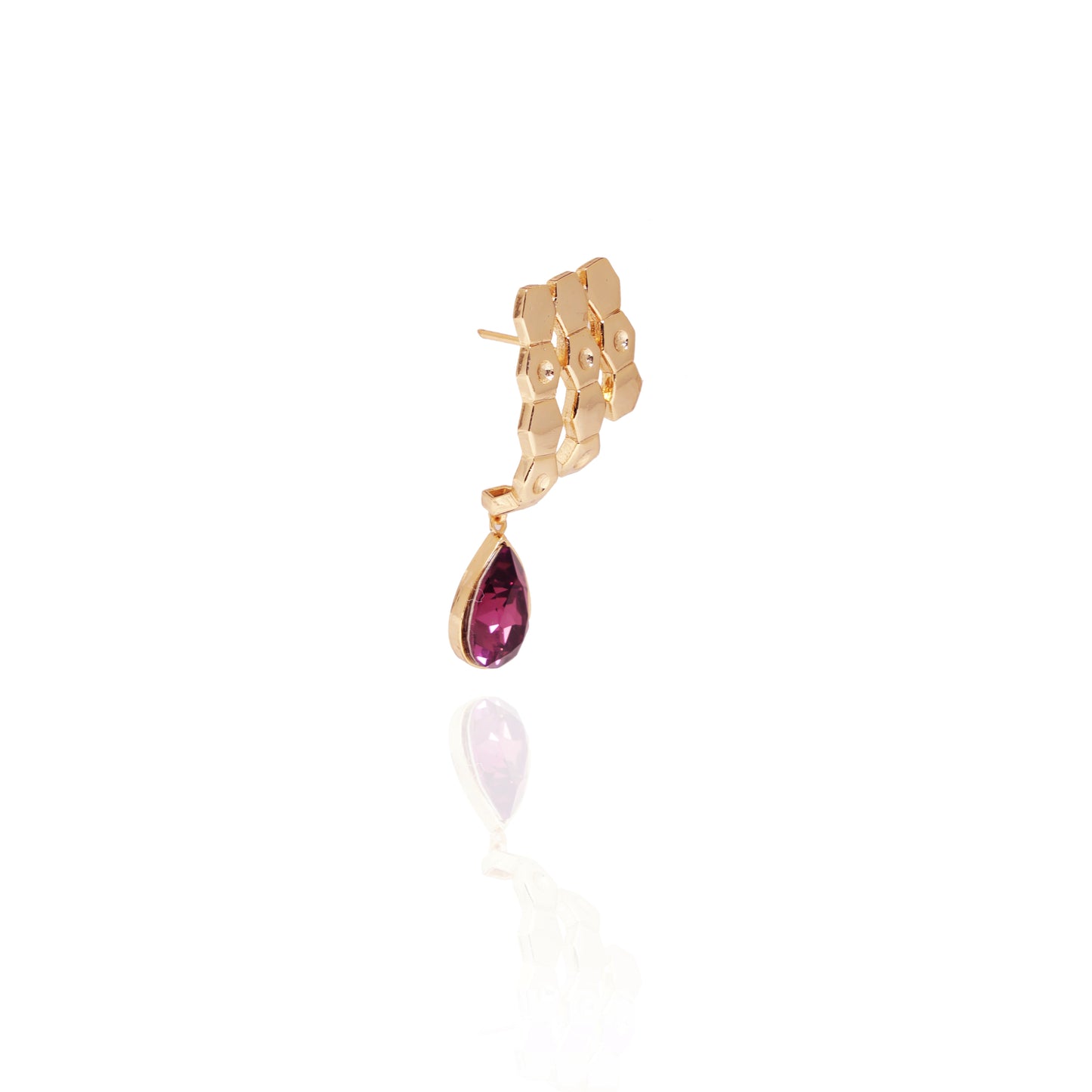 Grape Vine Earrings - Maroon