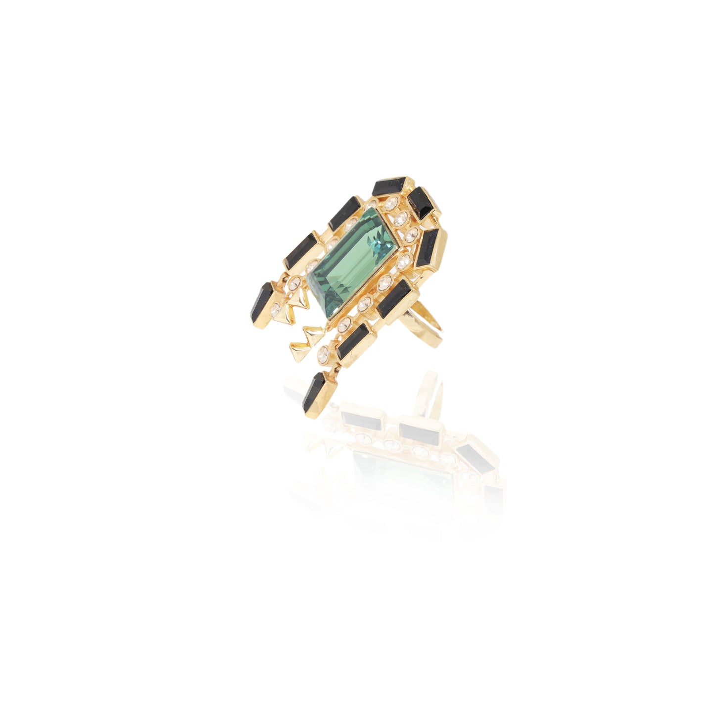 Dancing Peacock Ring - Green